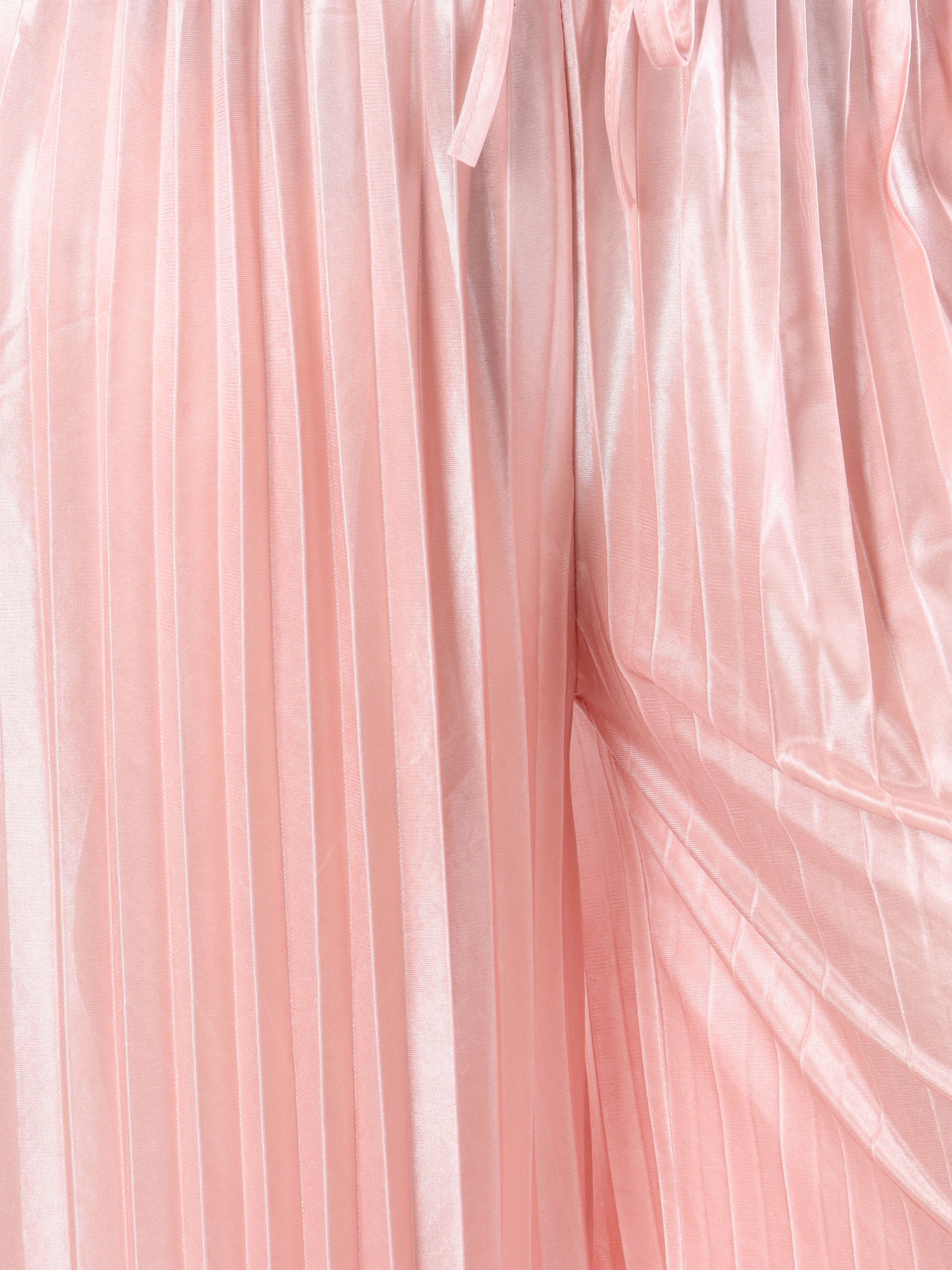 Callie - Vide plisserede bukser i shiny stof