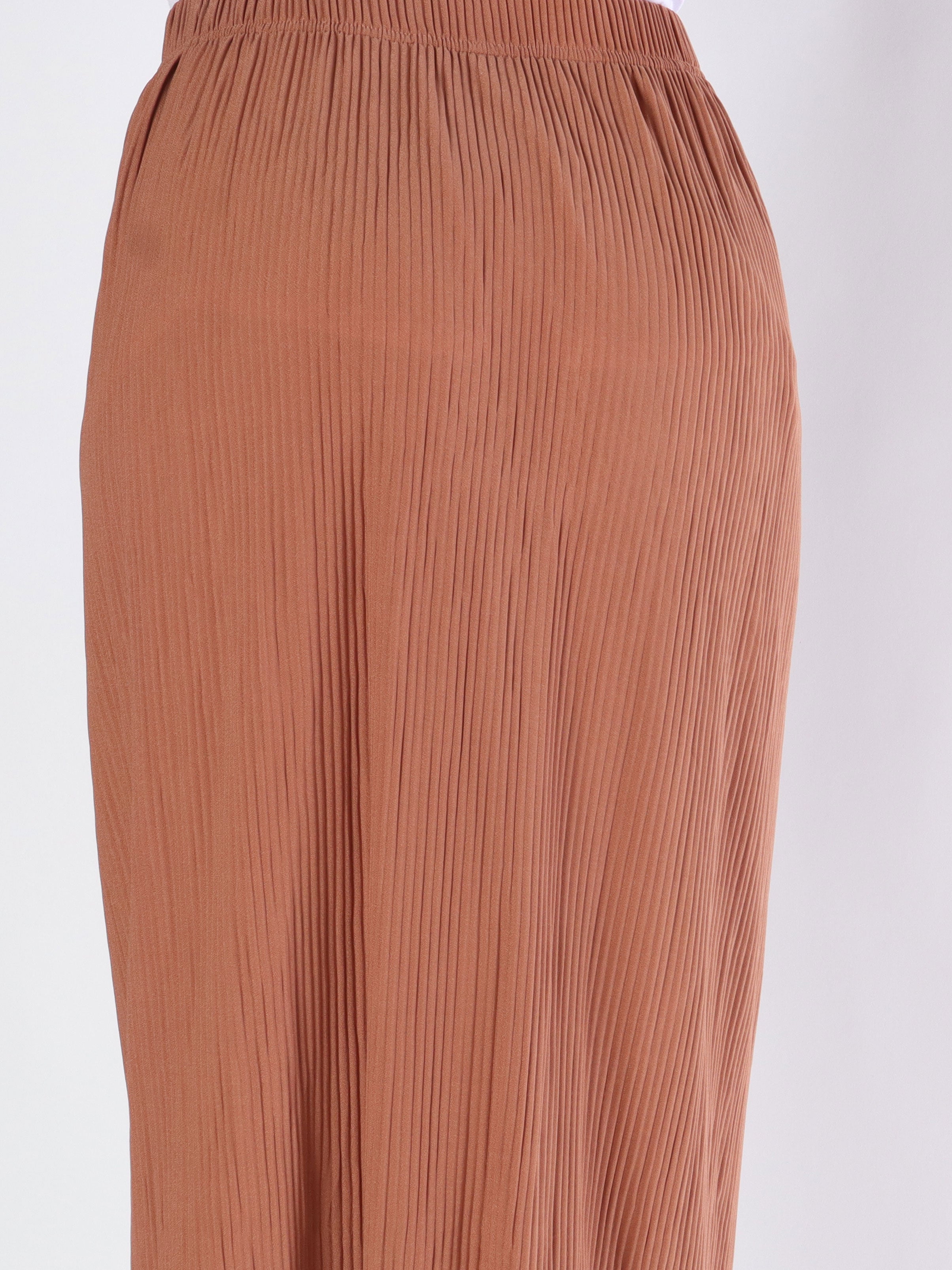 Andrea - Lang plisseret nederdel med knapper