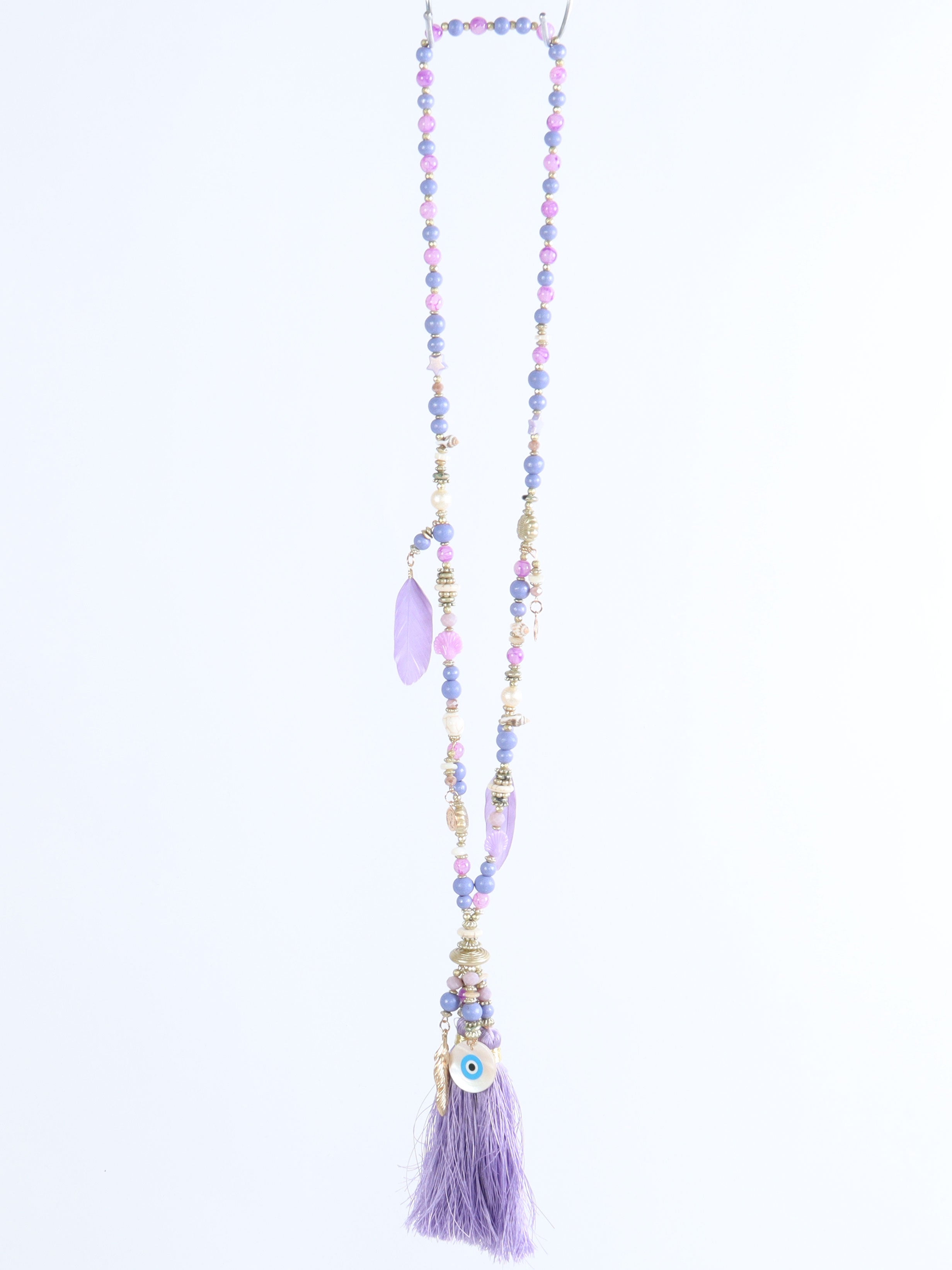 Melda - Halskæde med fine perler og to kvaste