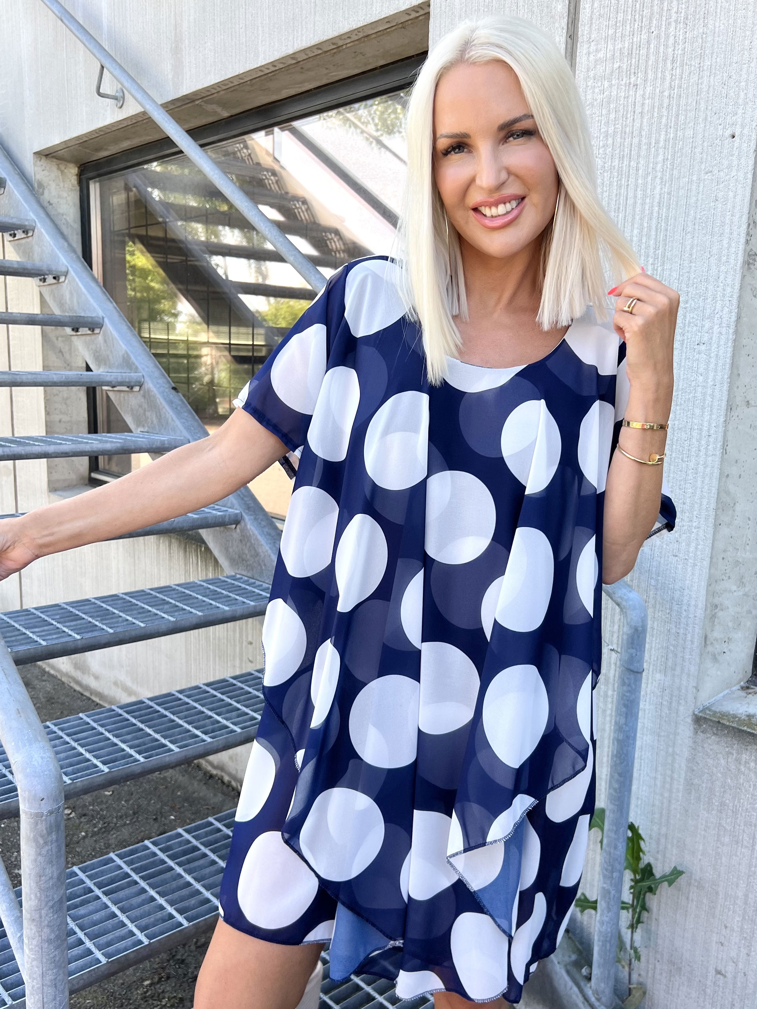 Wanda - Tunika kjole i chiffonstof