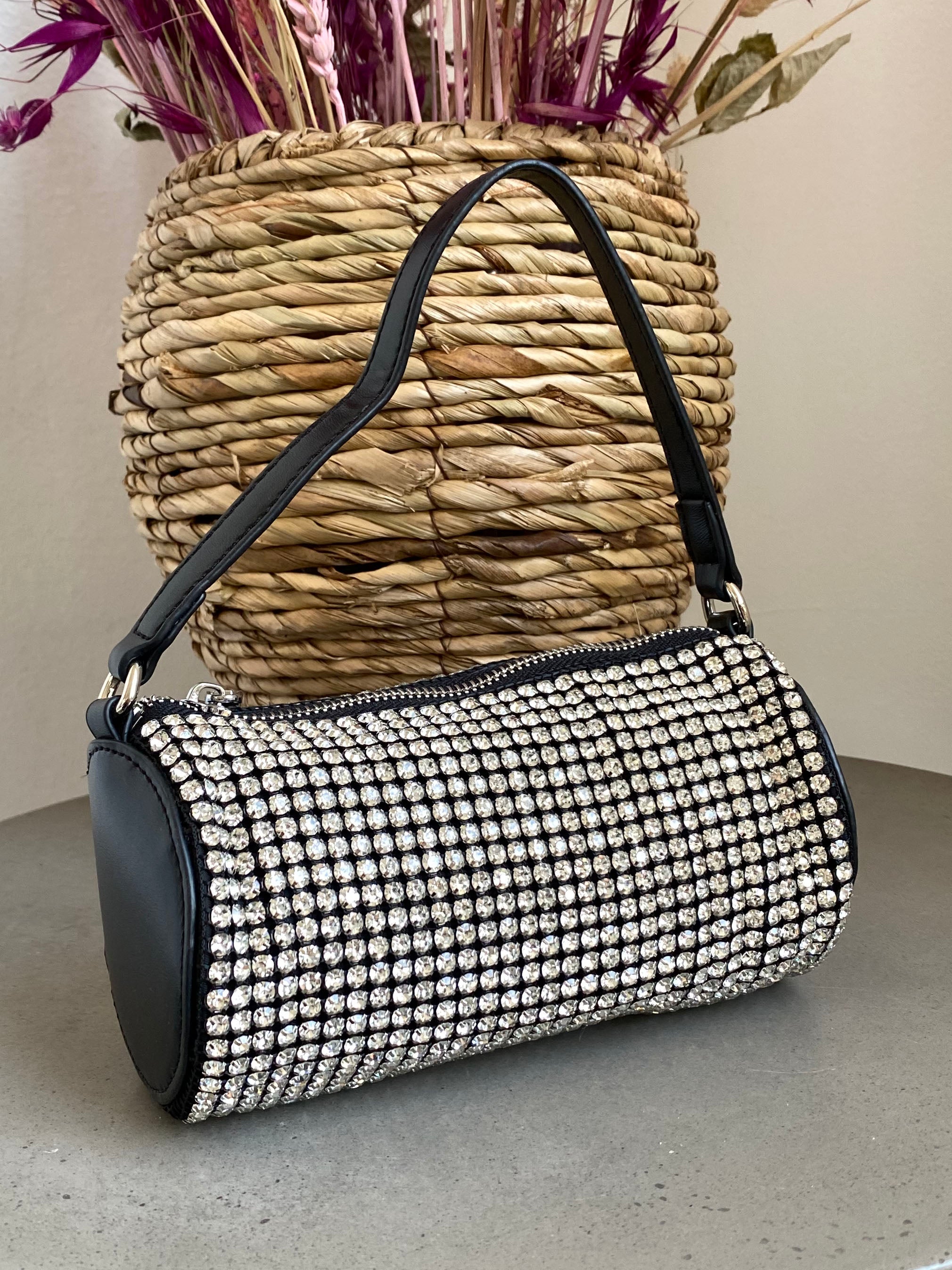 Odessa - Sort lille håndtaske med similisten