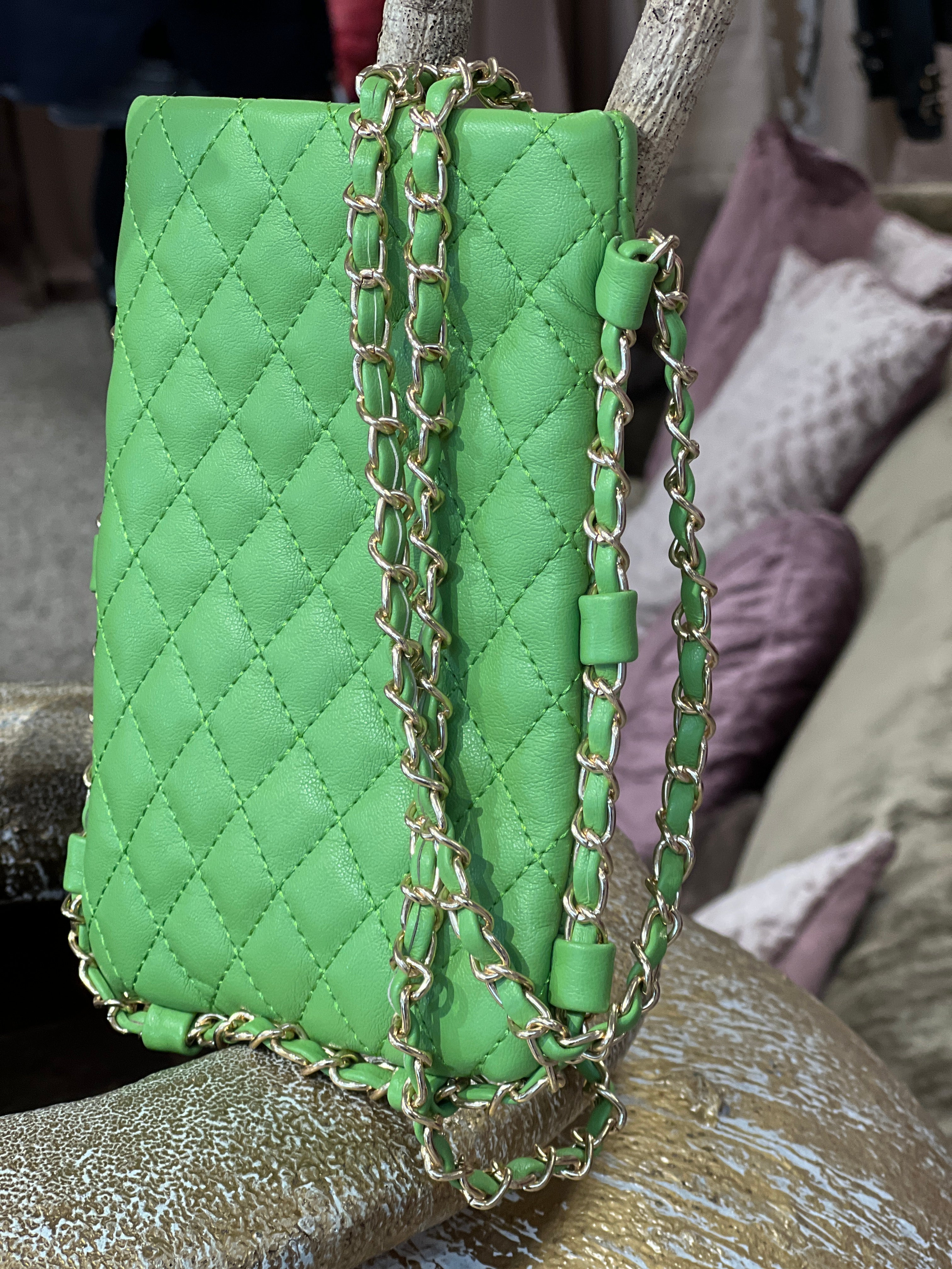 Caroline - Lille taske med guldkæde