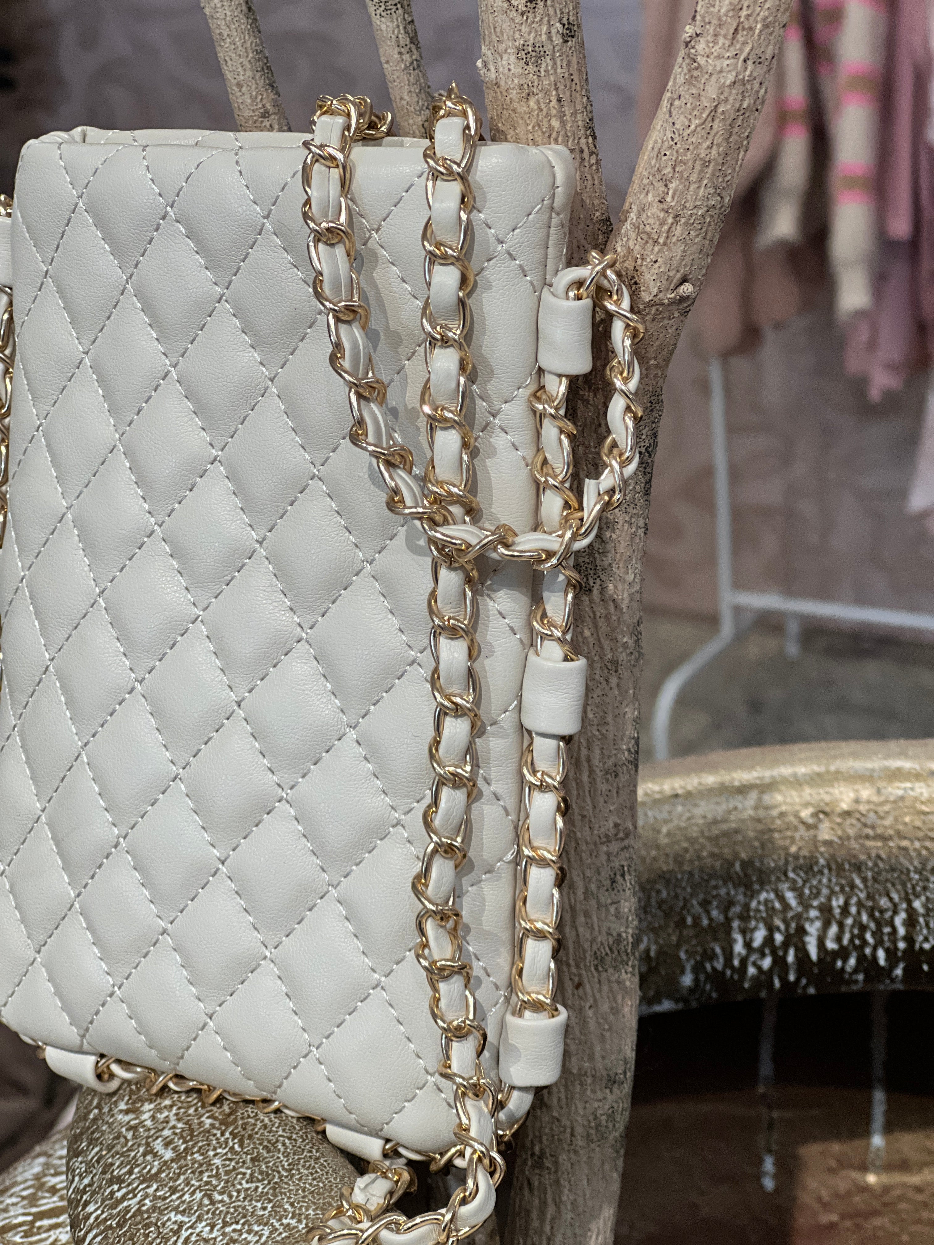 Caroline - Lille taske med guldkæde