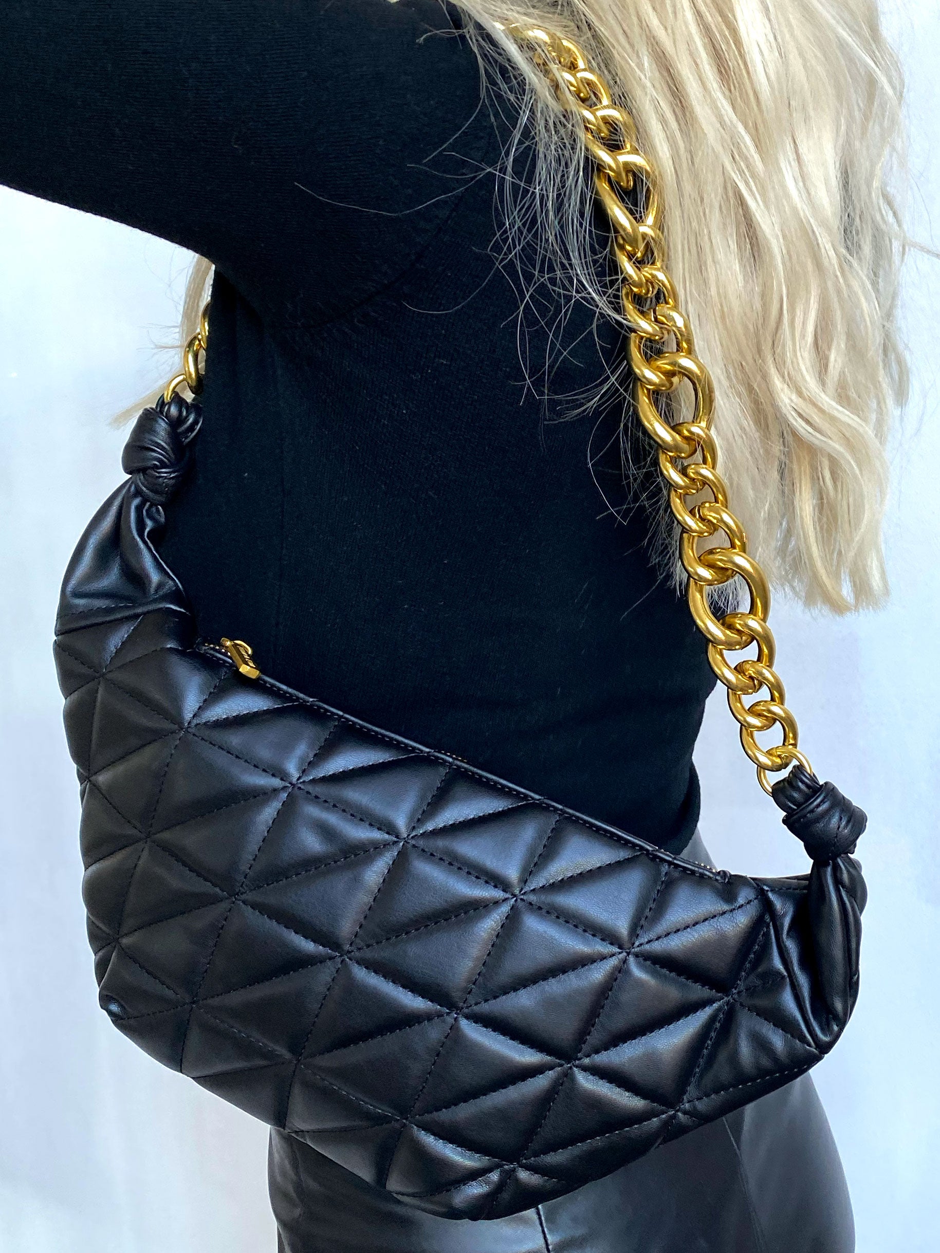 Gloria - Håndtaske med stor guldkæde