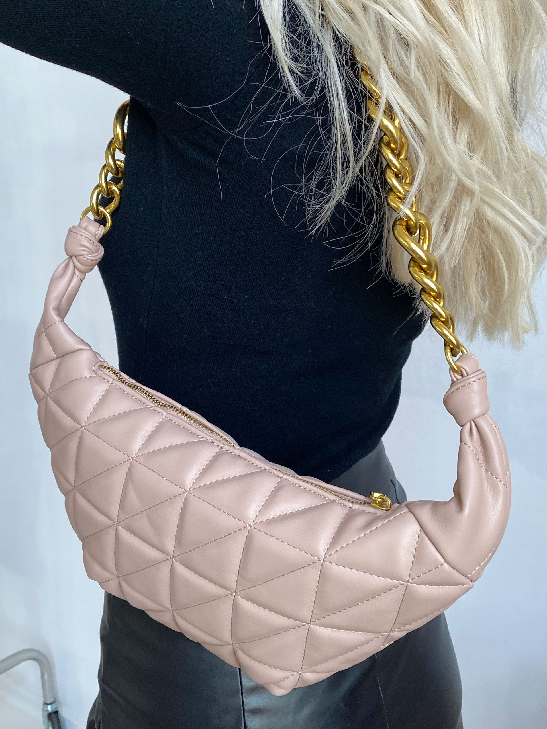 Gloria - Håndtaske med stor guldkæde