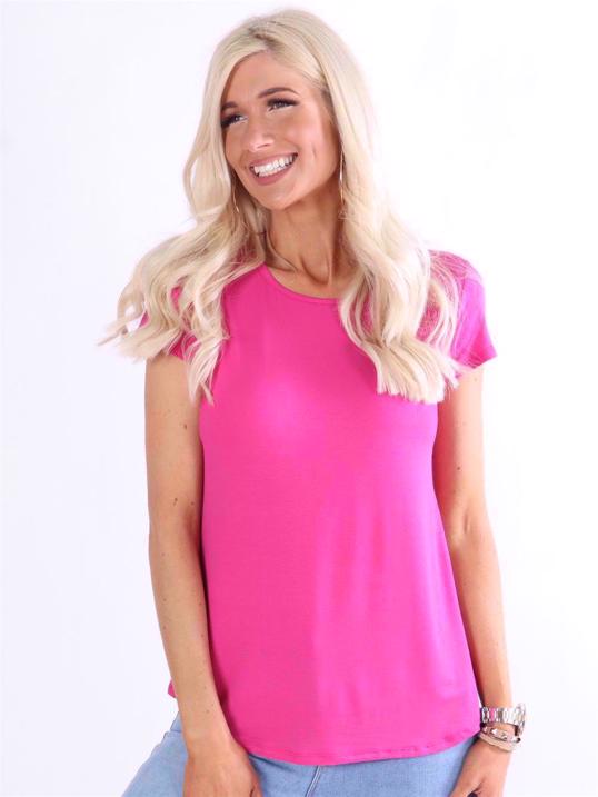 Otine Short - Basic bluse med korte ærmer (bestseller)