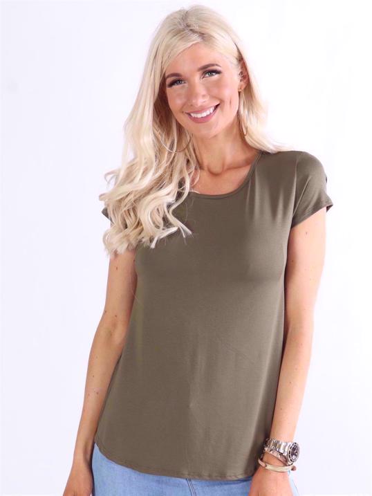Otine Short - Basic bluse med korte ærmer (bestseller)
