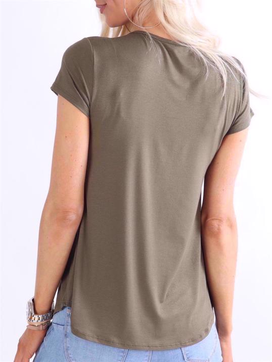 Otine Short - Basic bluse med korte ærmer (bestseller)