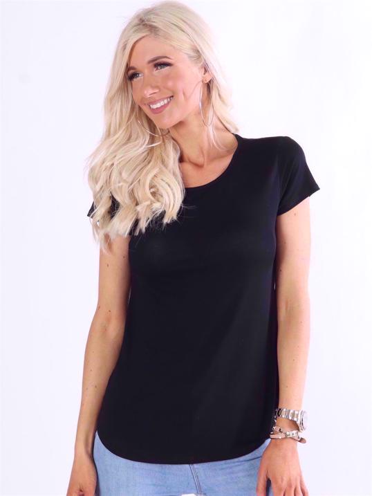 Otine Short - Basic bluse med korte ærmer (bestseller)