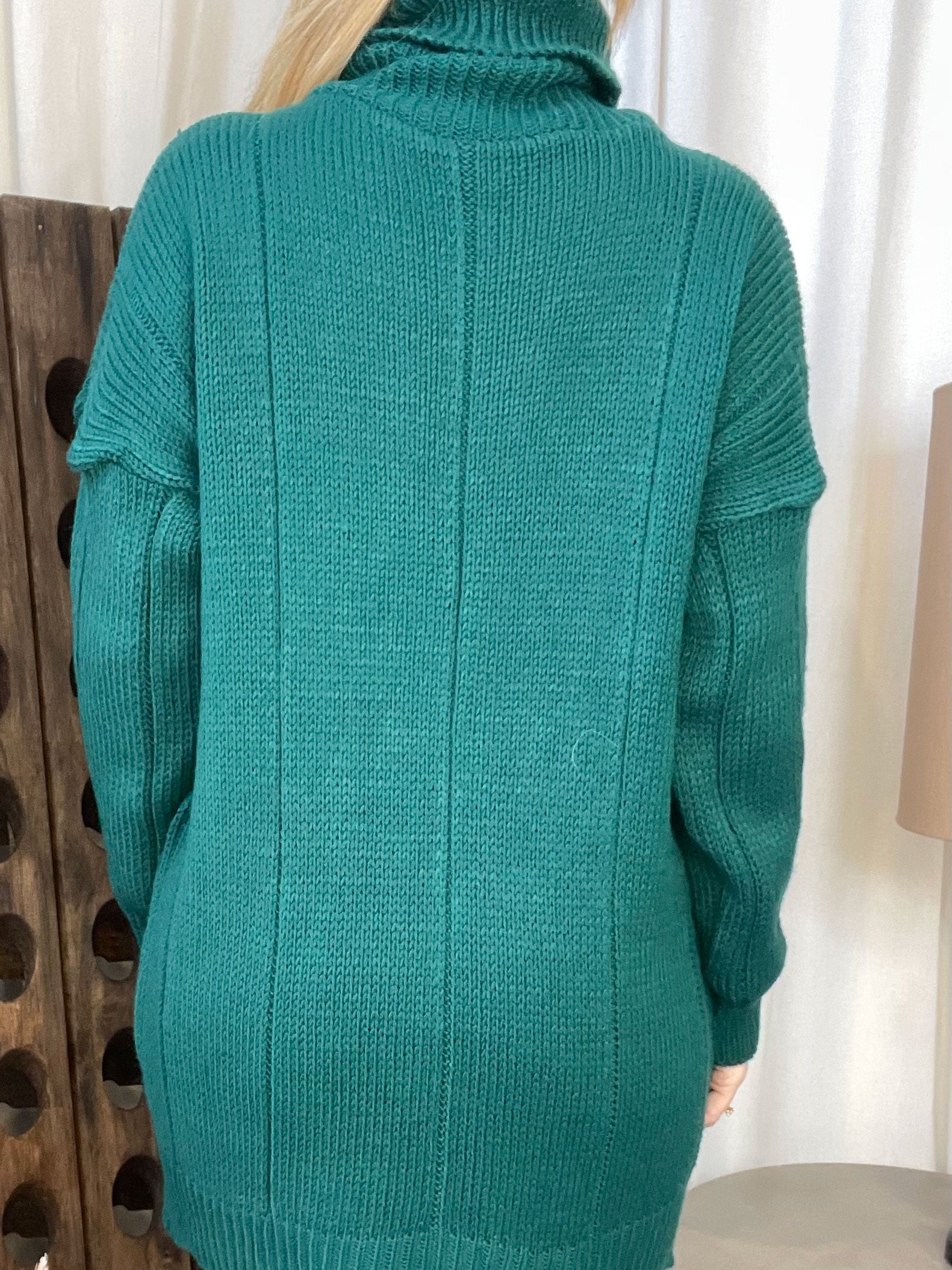 Masina - Strikkjole med rullekrave