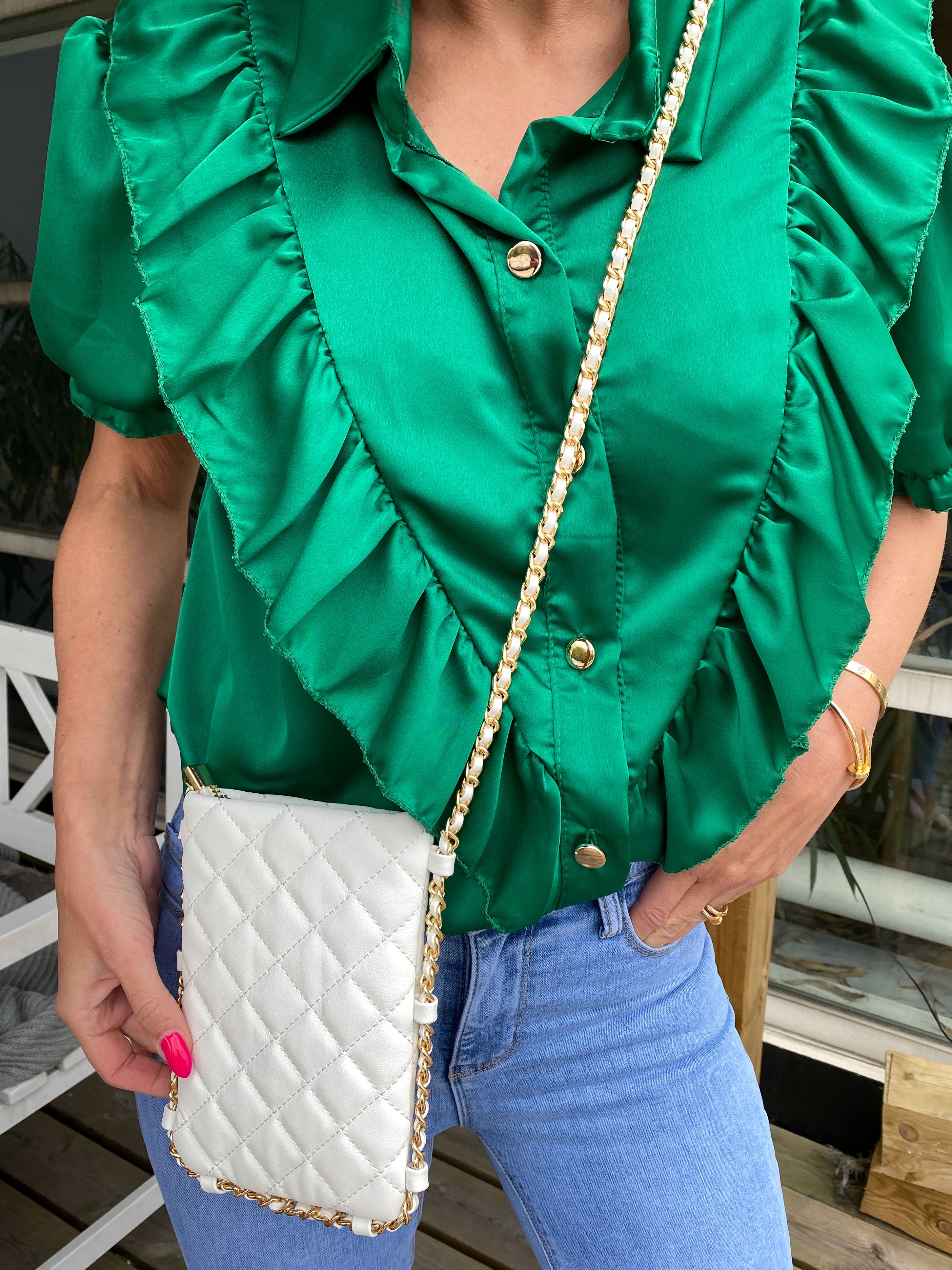 Caroline - Lille taske med guldkæde