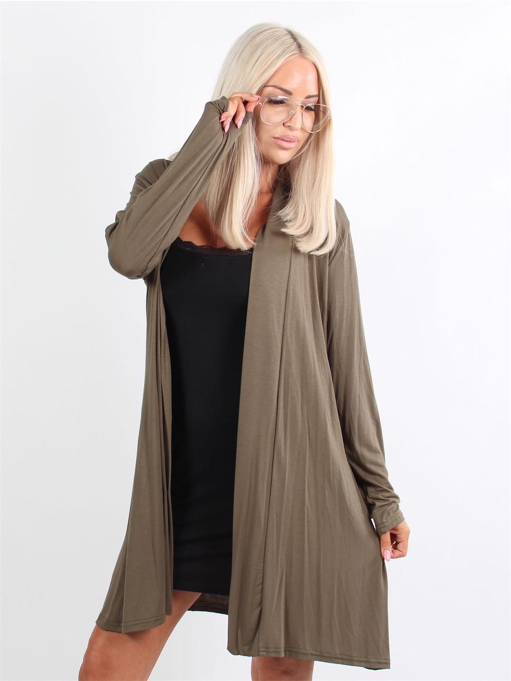 Rosa - Basis cardigan i jersey stof (bestseller)