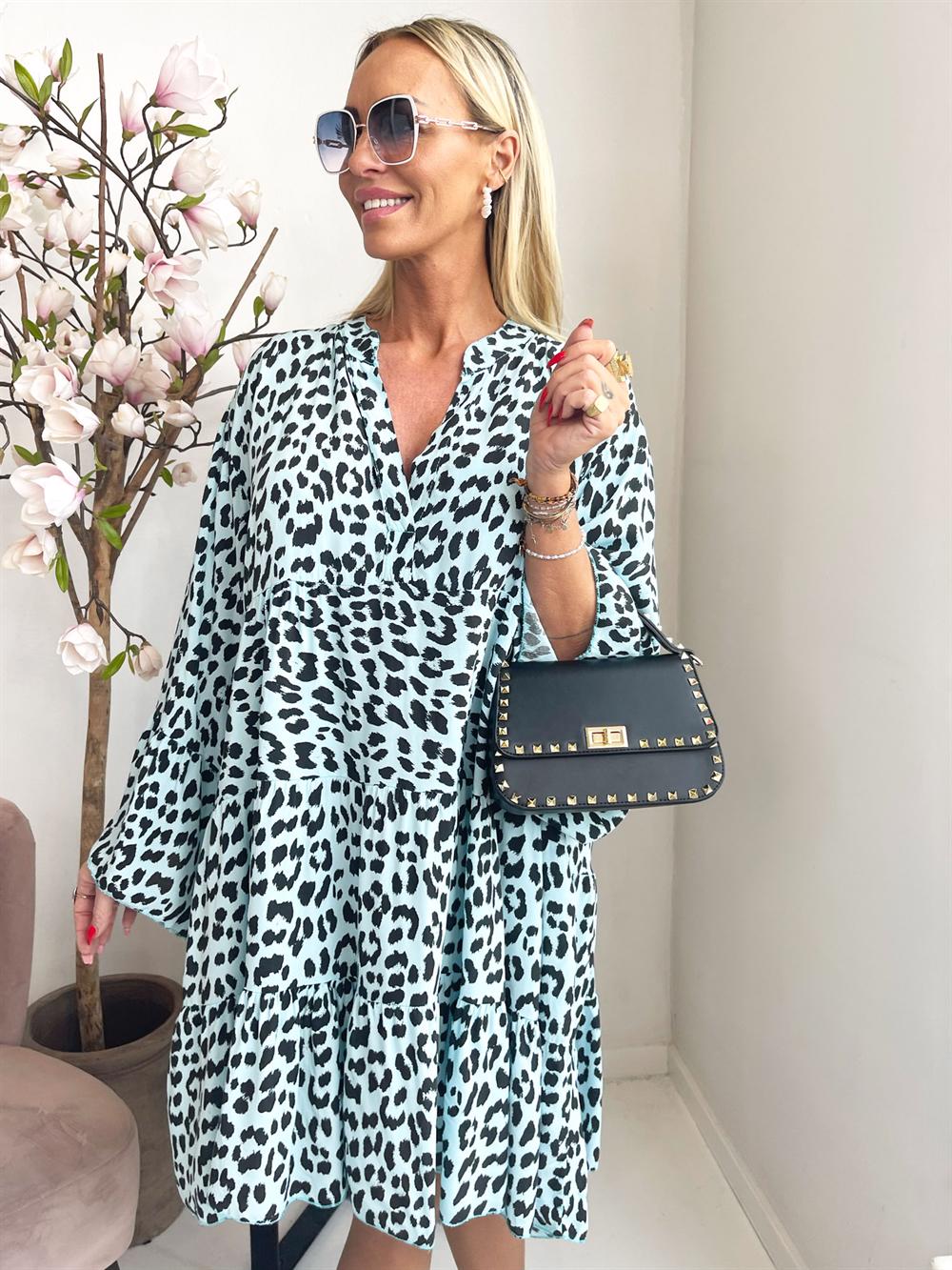 Shannon - Kjole med leopard mønster