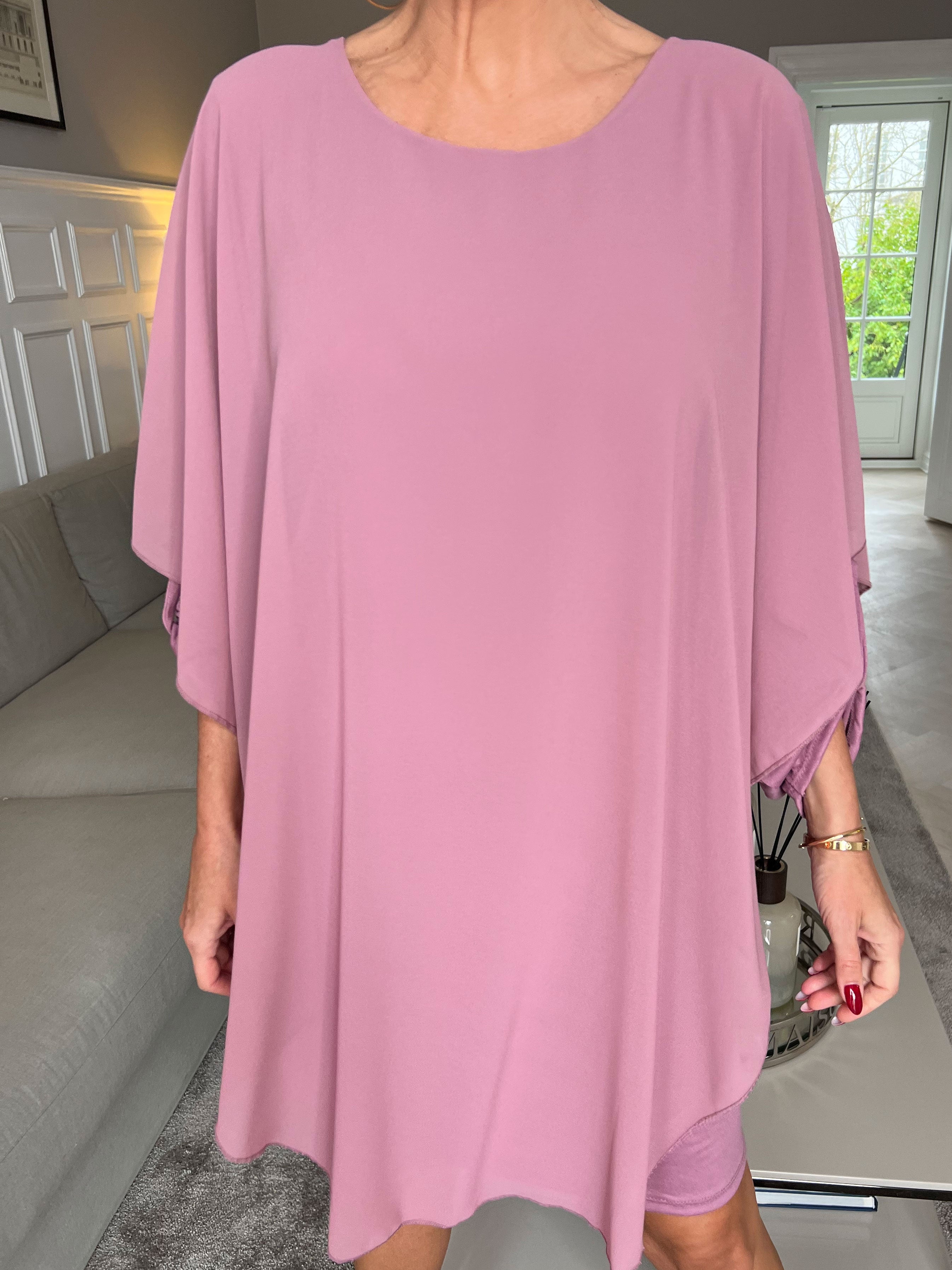 Kenya Long Sleeve - Tunikakjole med chiffonlag