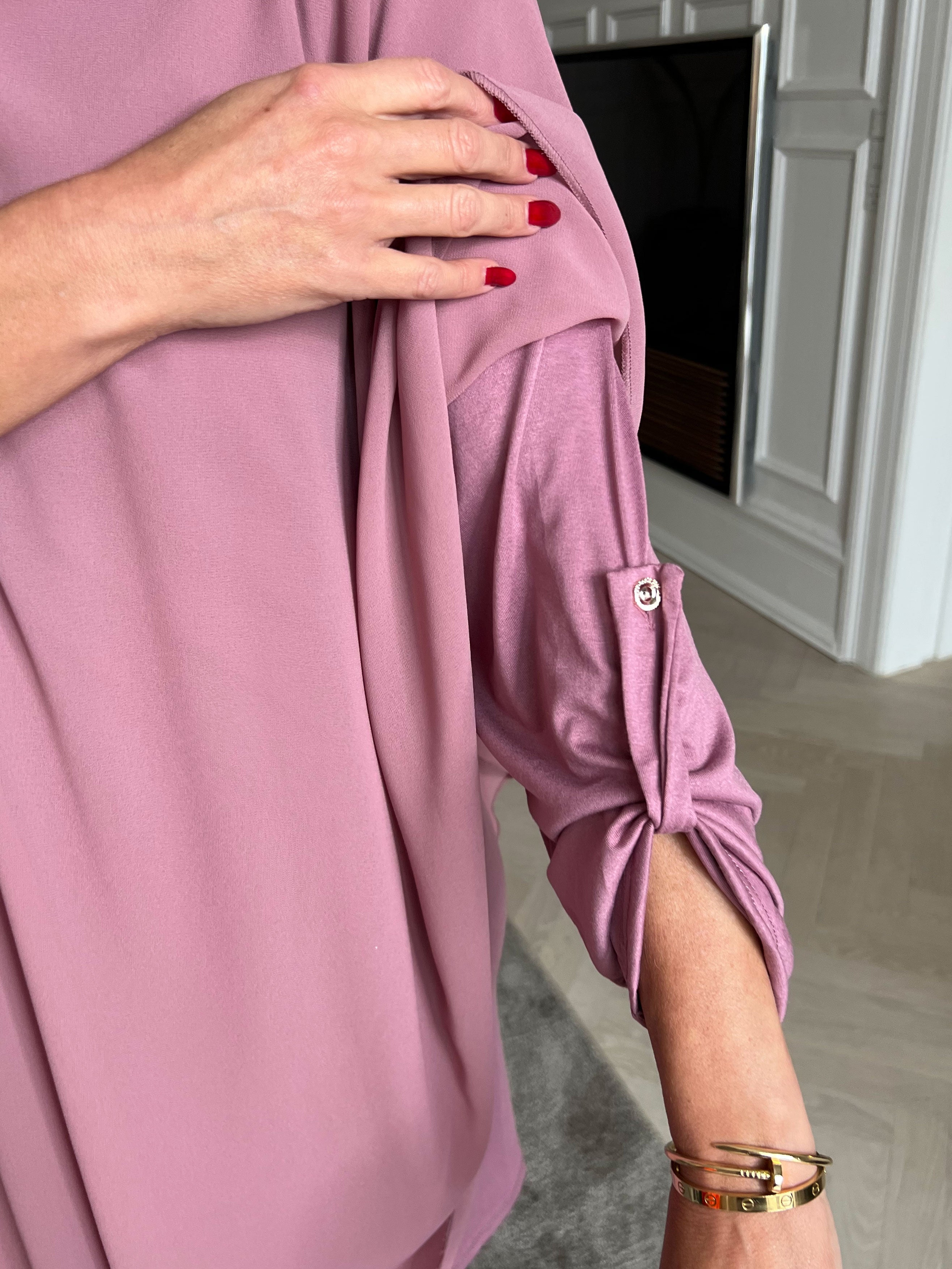 Kenya Long Sleeve - Tunikakjole med chiffonlag