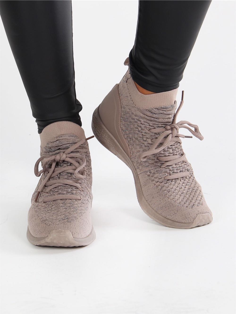 Lottie - Sokkesneakers med snørebånd