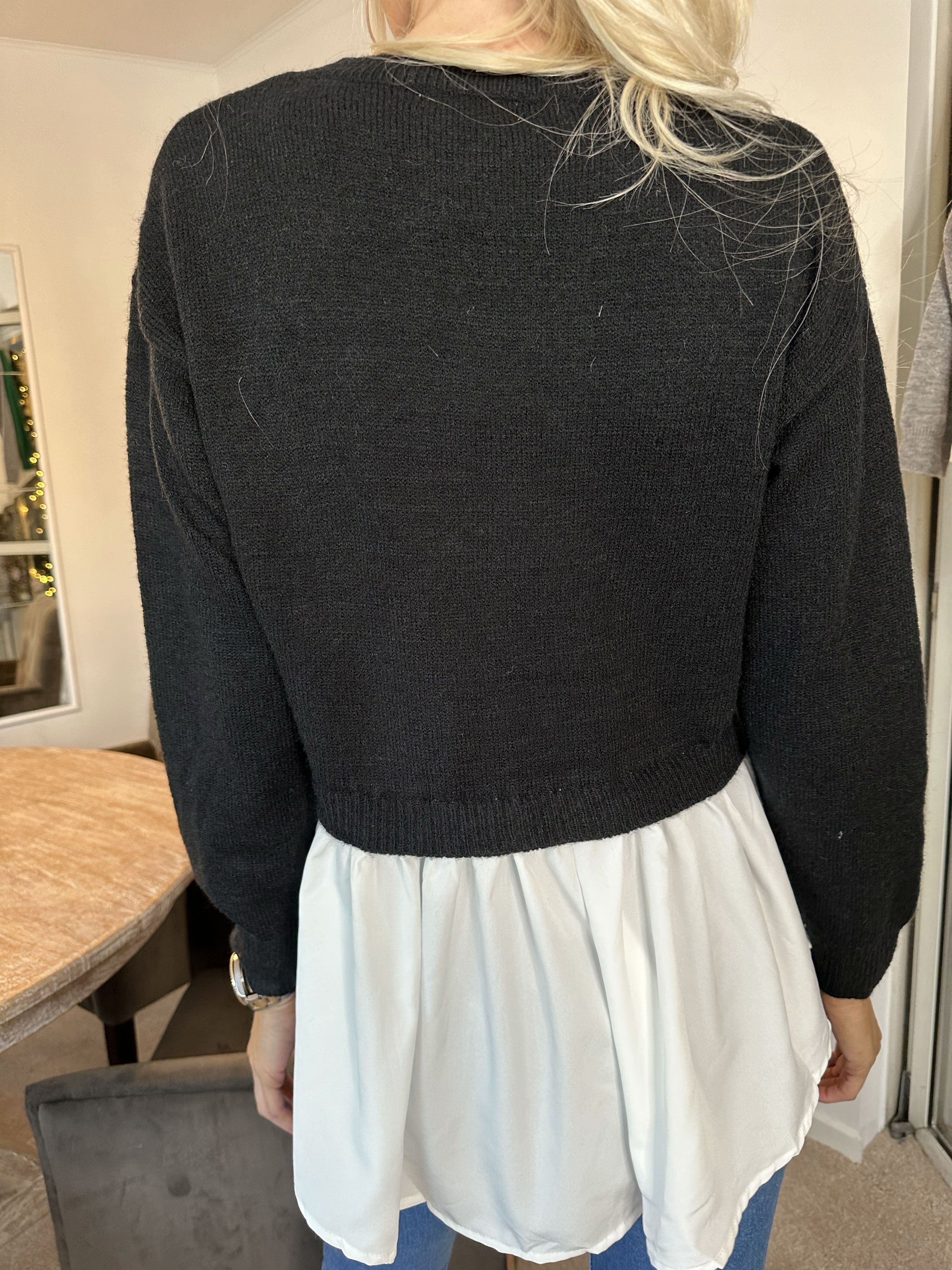 Rock N Roll - Strikbluse med sødt skjorte skød