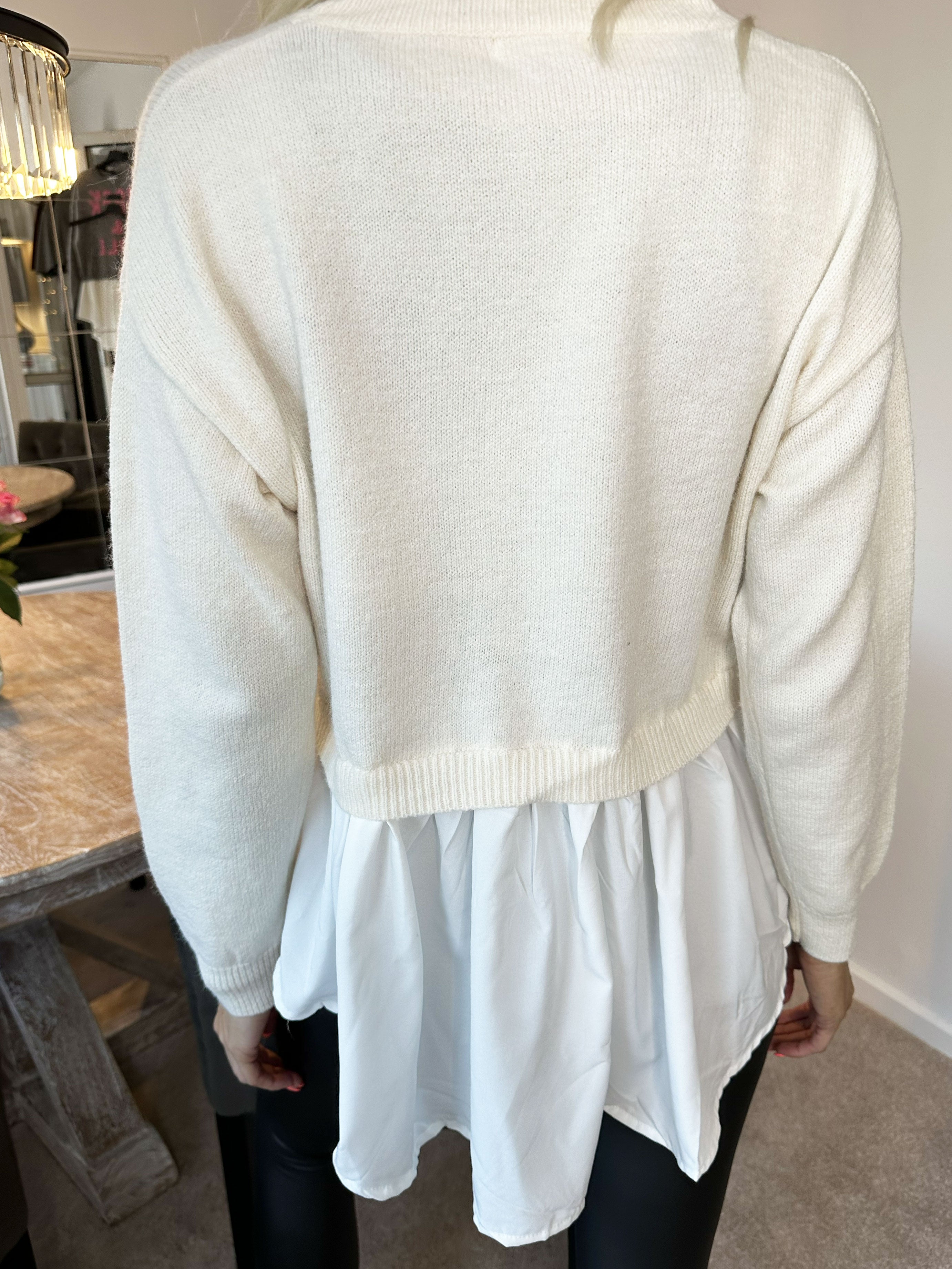 Rock N Roll - Strikbluse med sødt skjorte skød