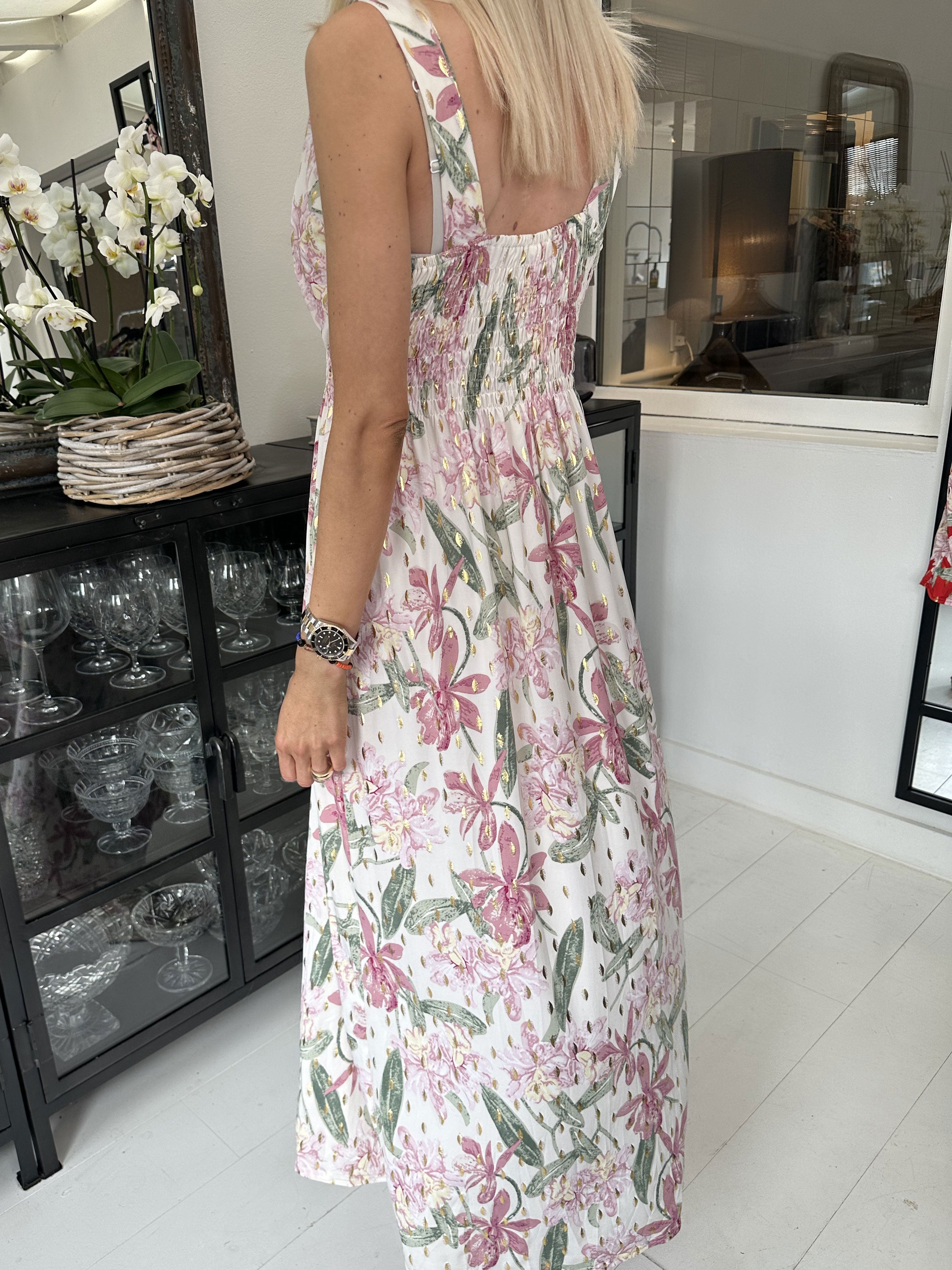 Kenza Flower - Stropkjole i elastisk stof