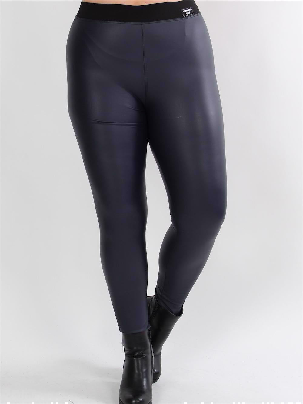 Patricia - Elastiske læderlook leggings