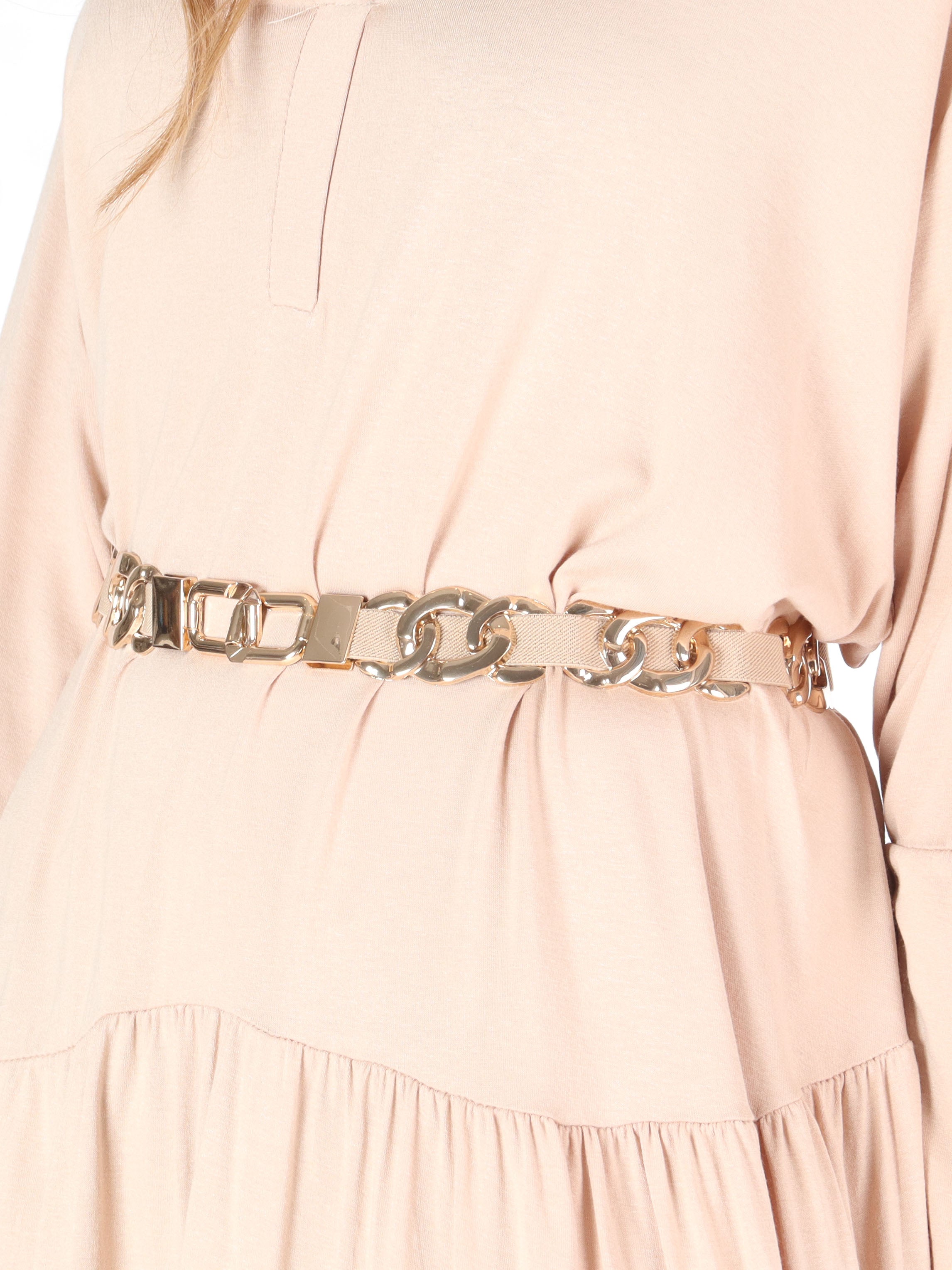 Samara - Elastik taljebælte med guldkæde