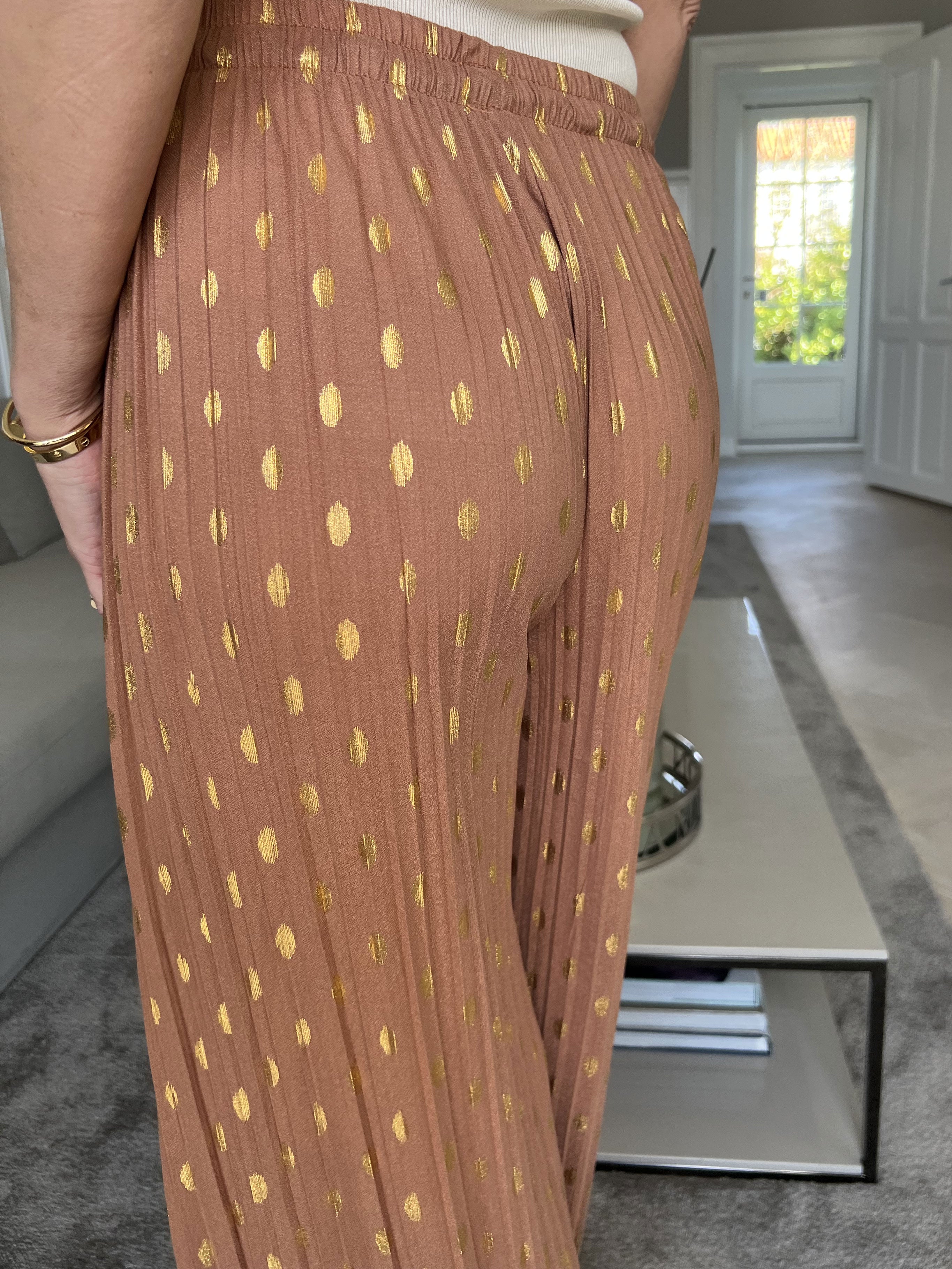 Aleta - Plisserede løse bukser med prikker