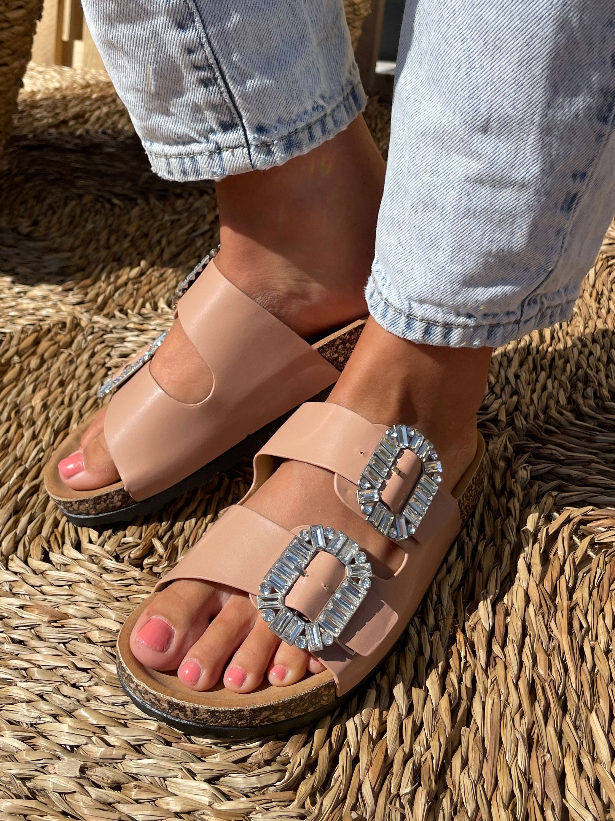 Gianna - Sandal med similisten på spændet