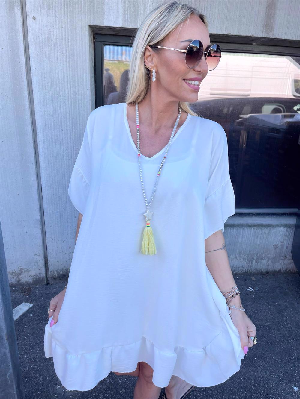 Grace - tunika med flæsekant