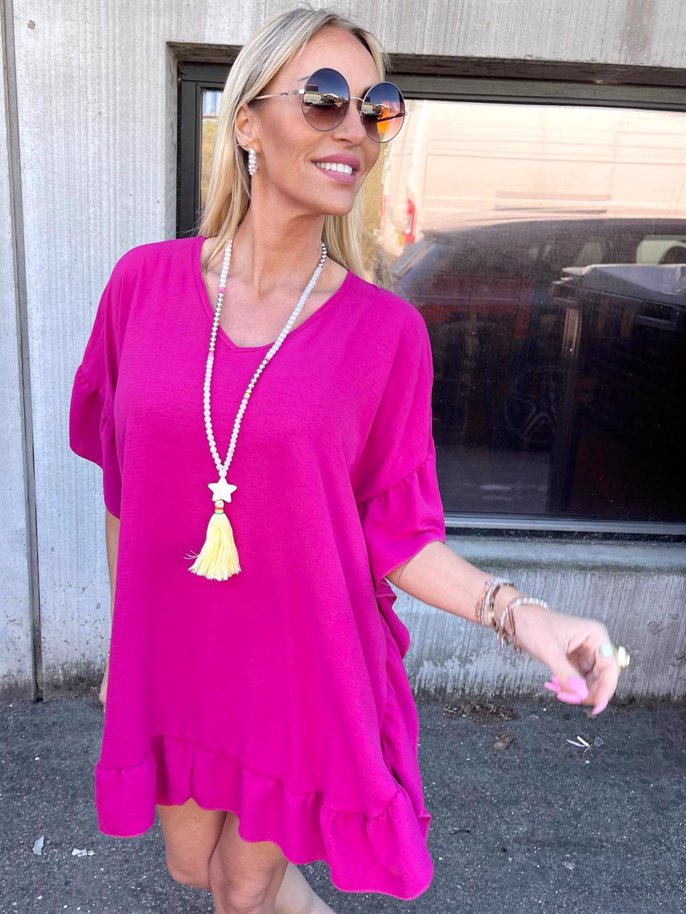 Grace - tunika med flæsekant