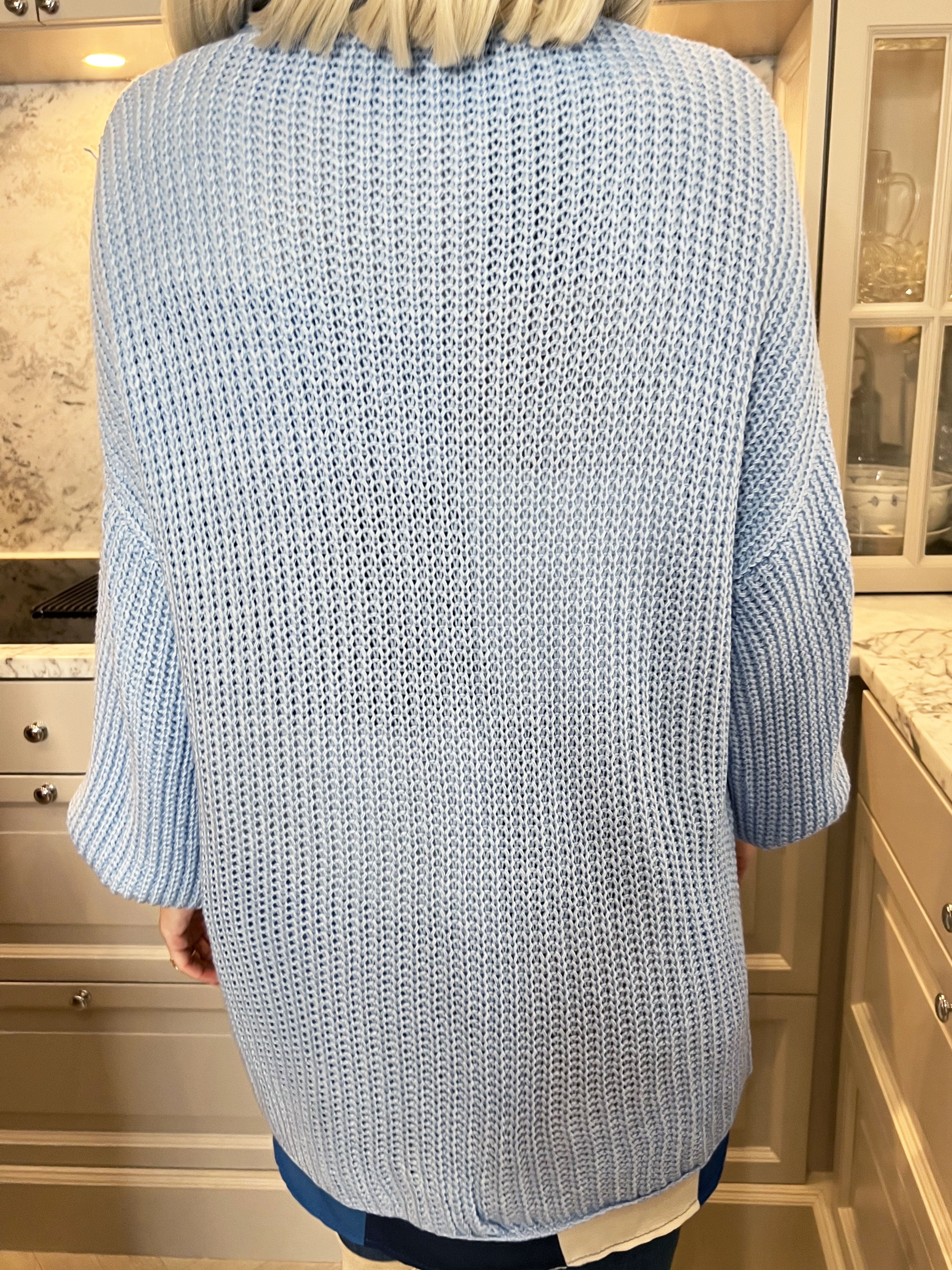 Sally Short - Sød strik cardigan med ballonærmer