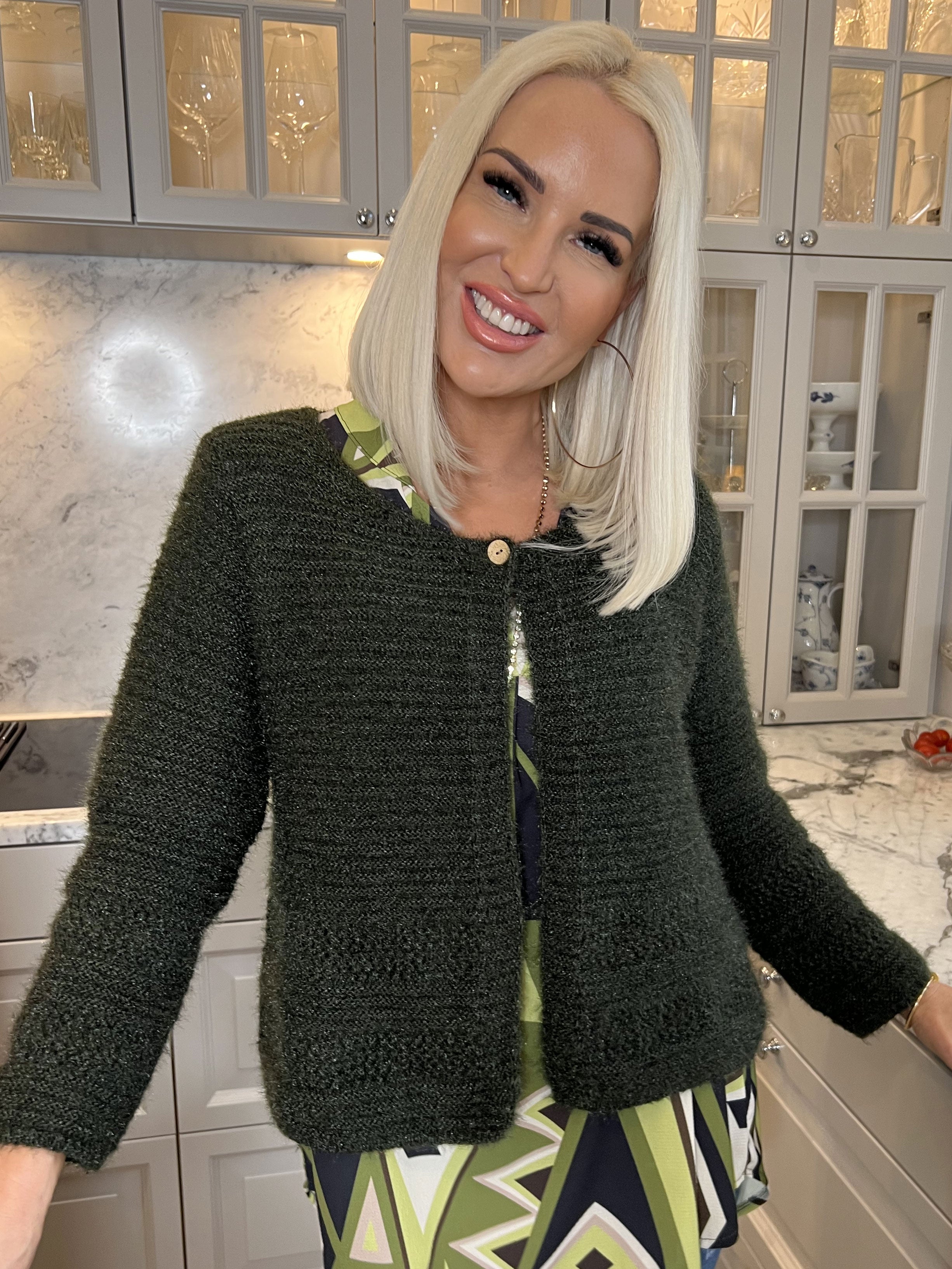 Melly - Blød cardigan med en knap