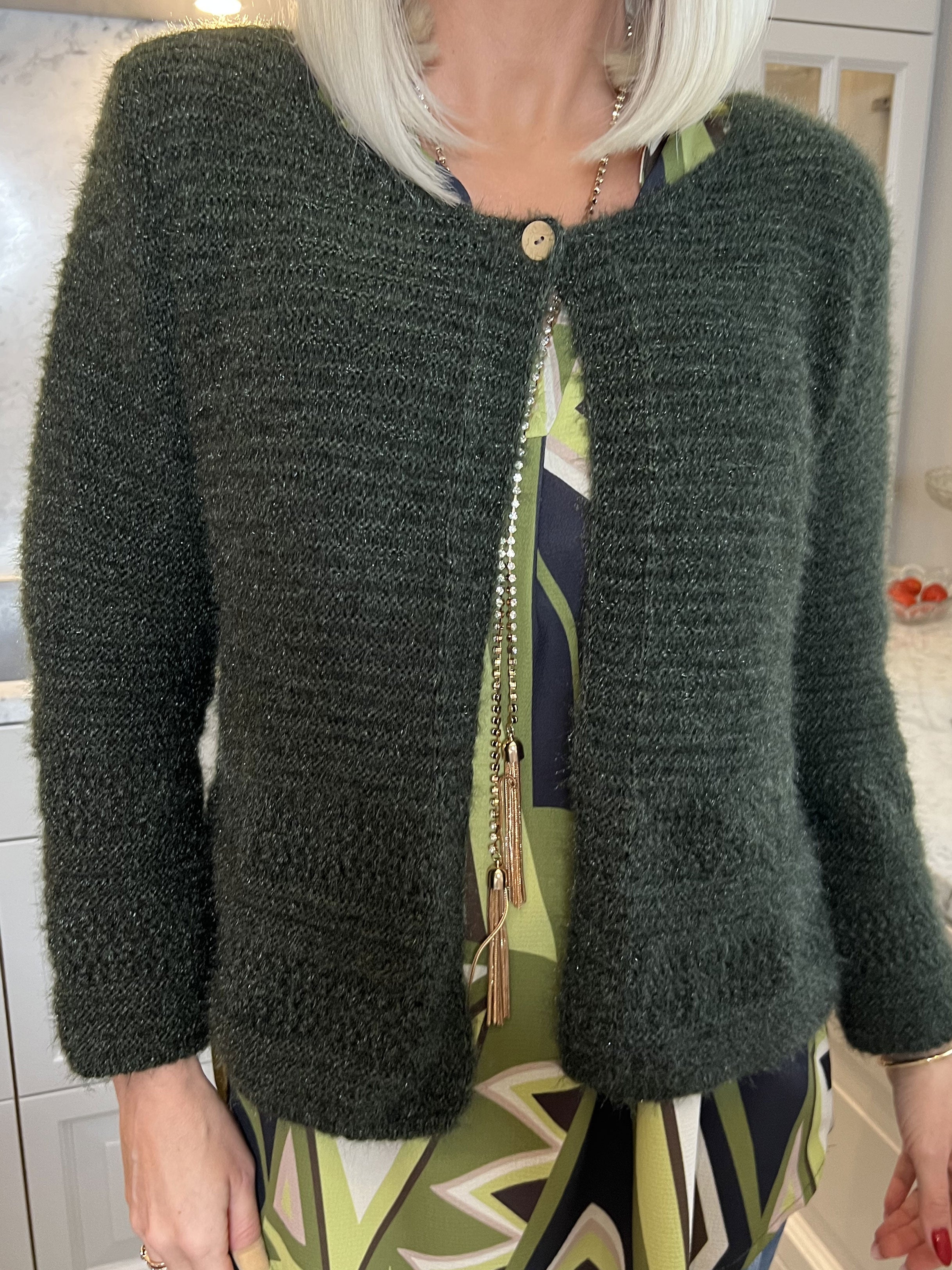 Melly - Blød cardigan med en knap