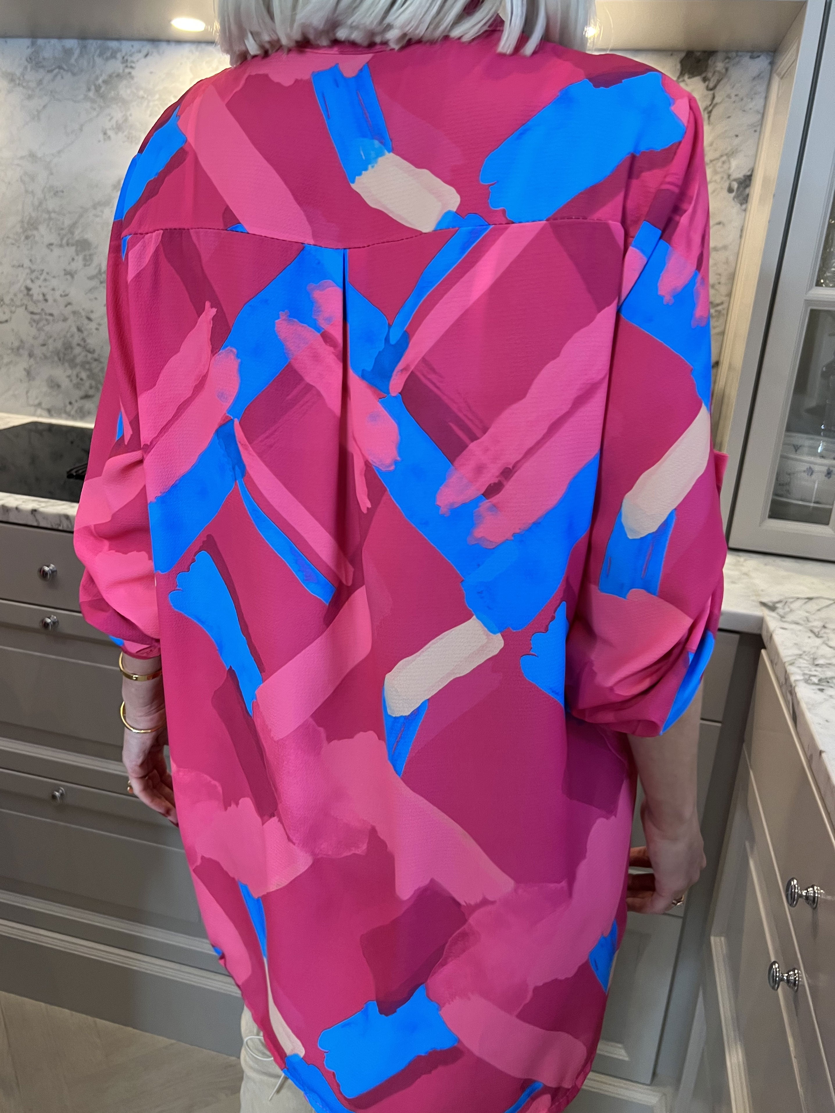 Vanesa Art - Mønstret flerfarvet tunika