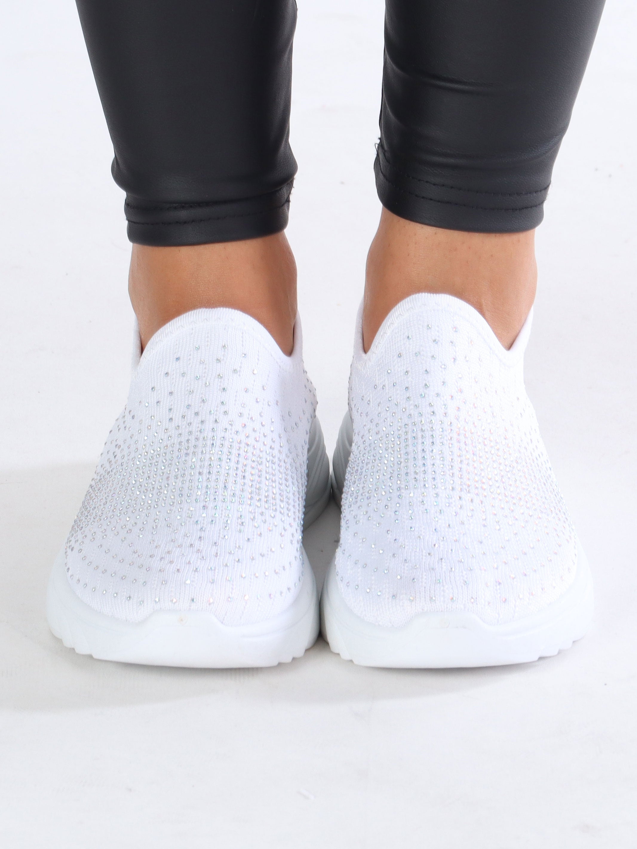 Emina - Sokkesneakers med små sten på