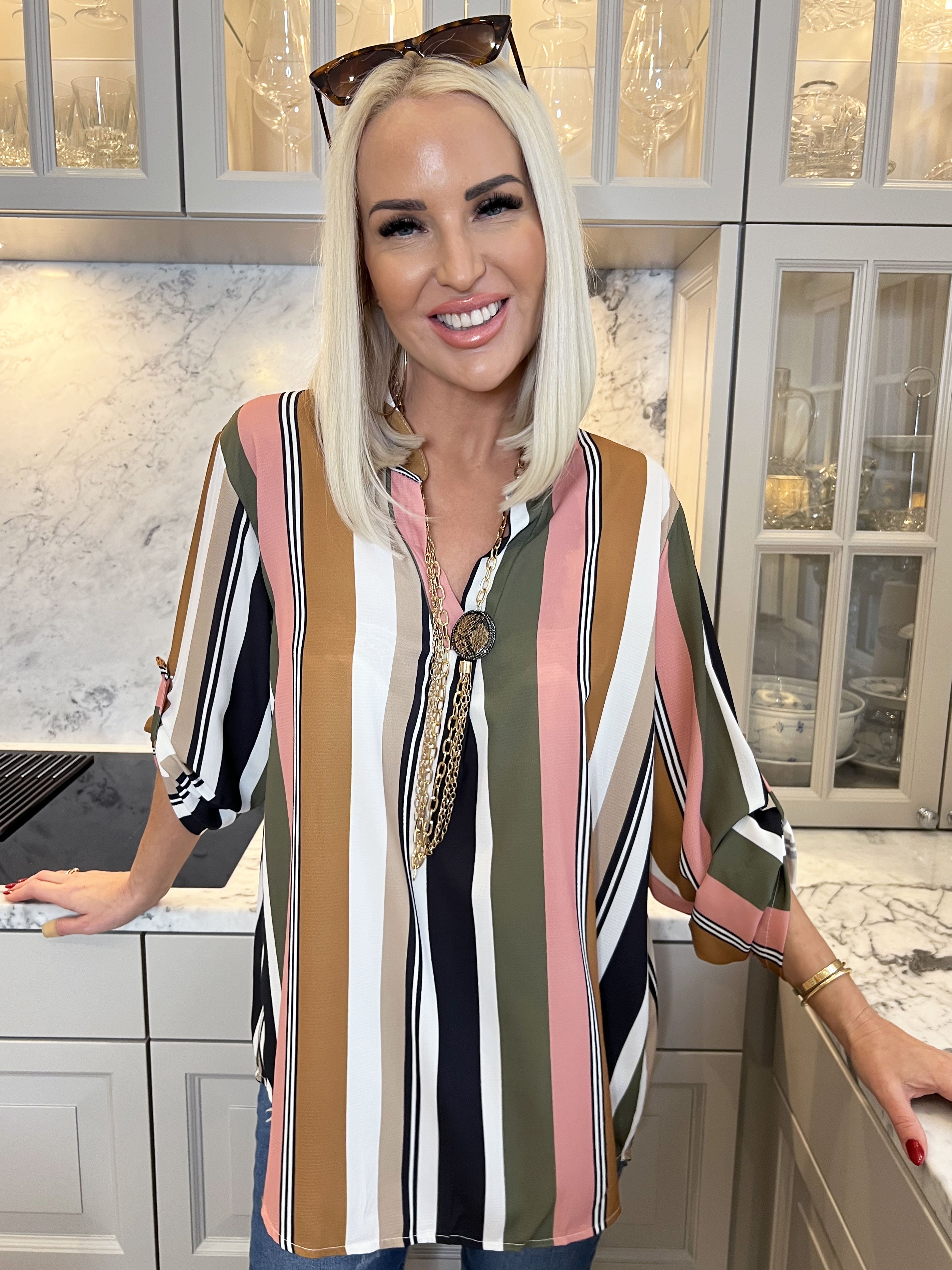 Vanesa Stripe - Let og luftig stribet tunika