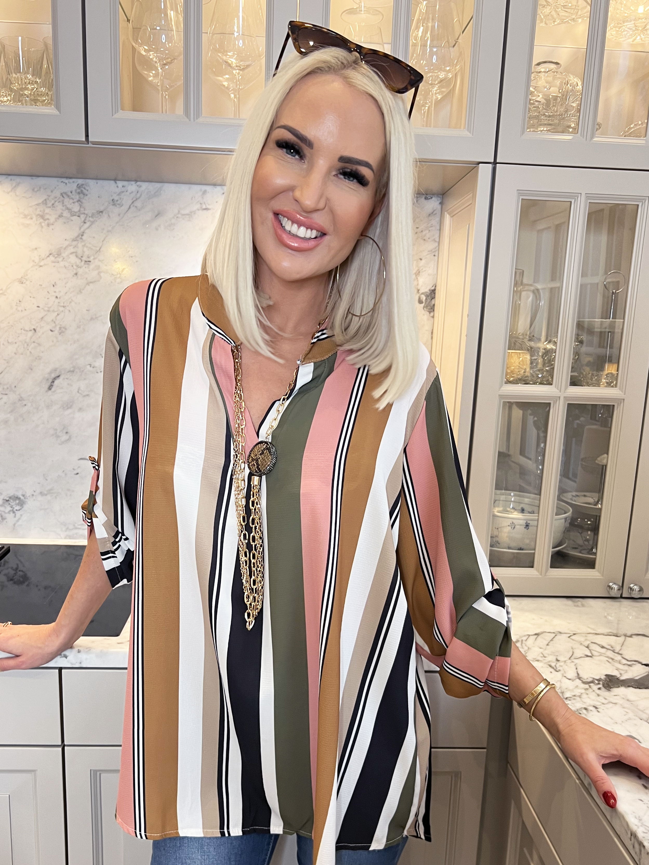 Vanesa Stripe - Let og luftig stribet tunika