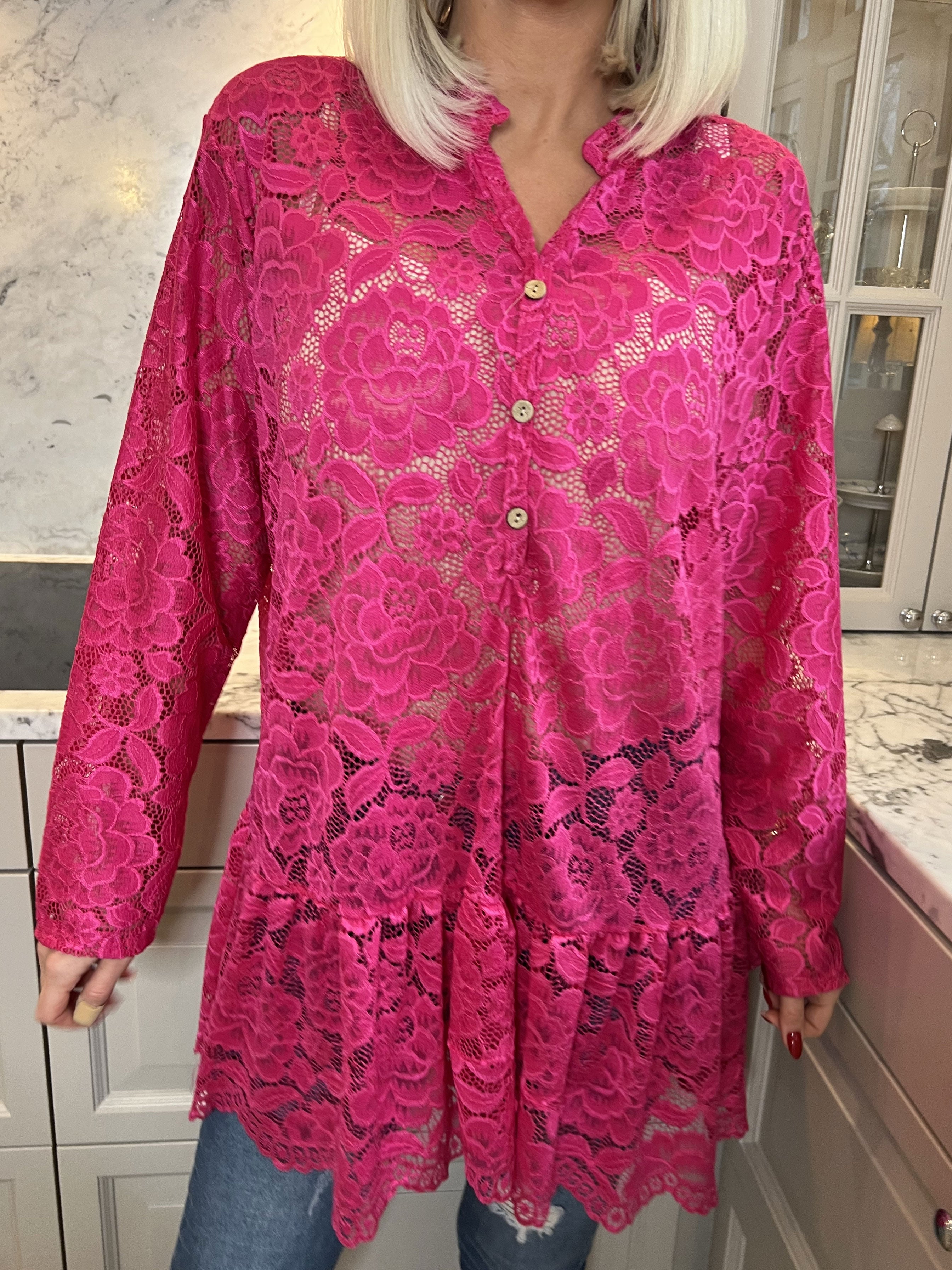 Natalya - Sød og feminin blonde tunika