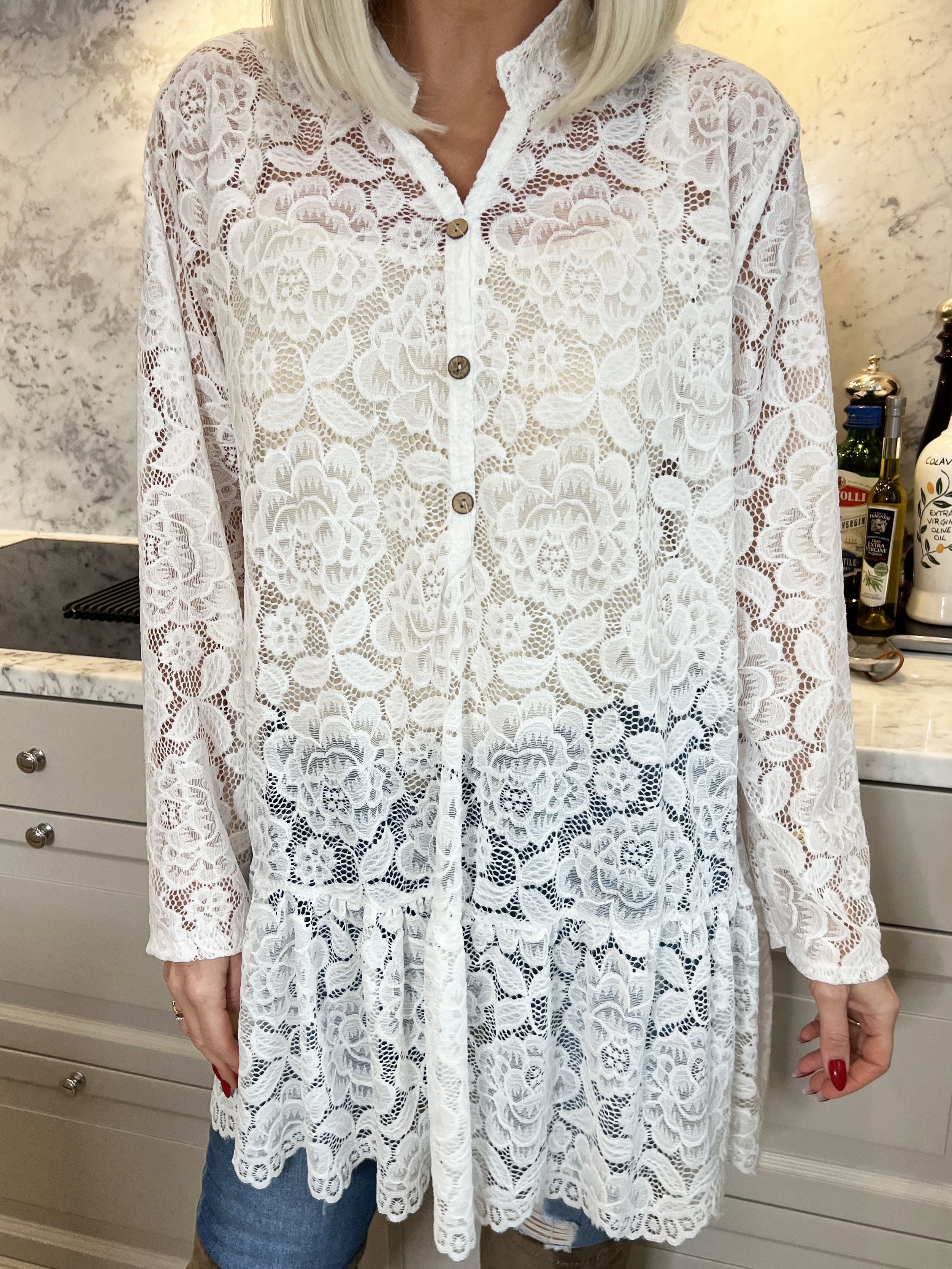 Natalya - Sød og feminin blonde tunika