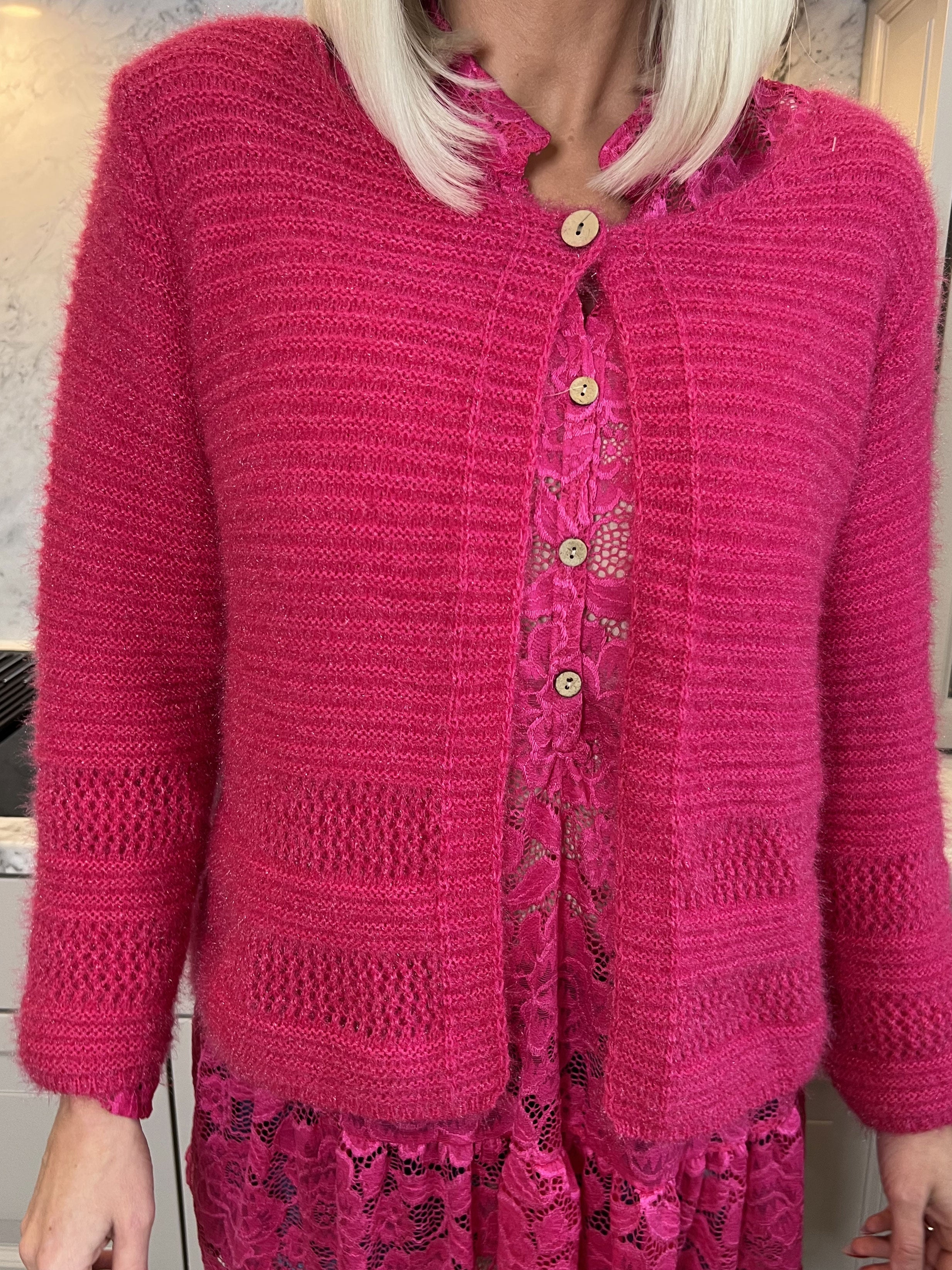 Melly - Blød cardigan med en knap