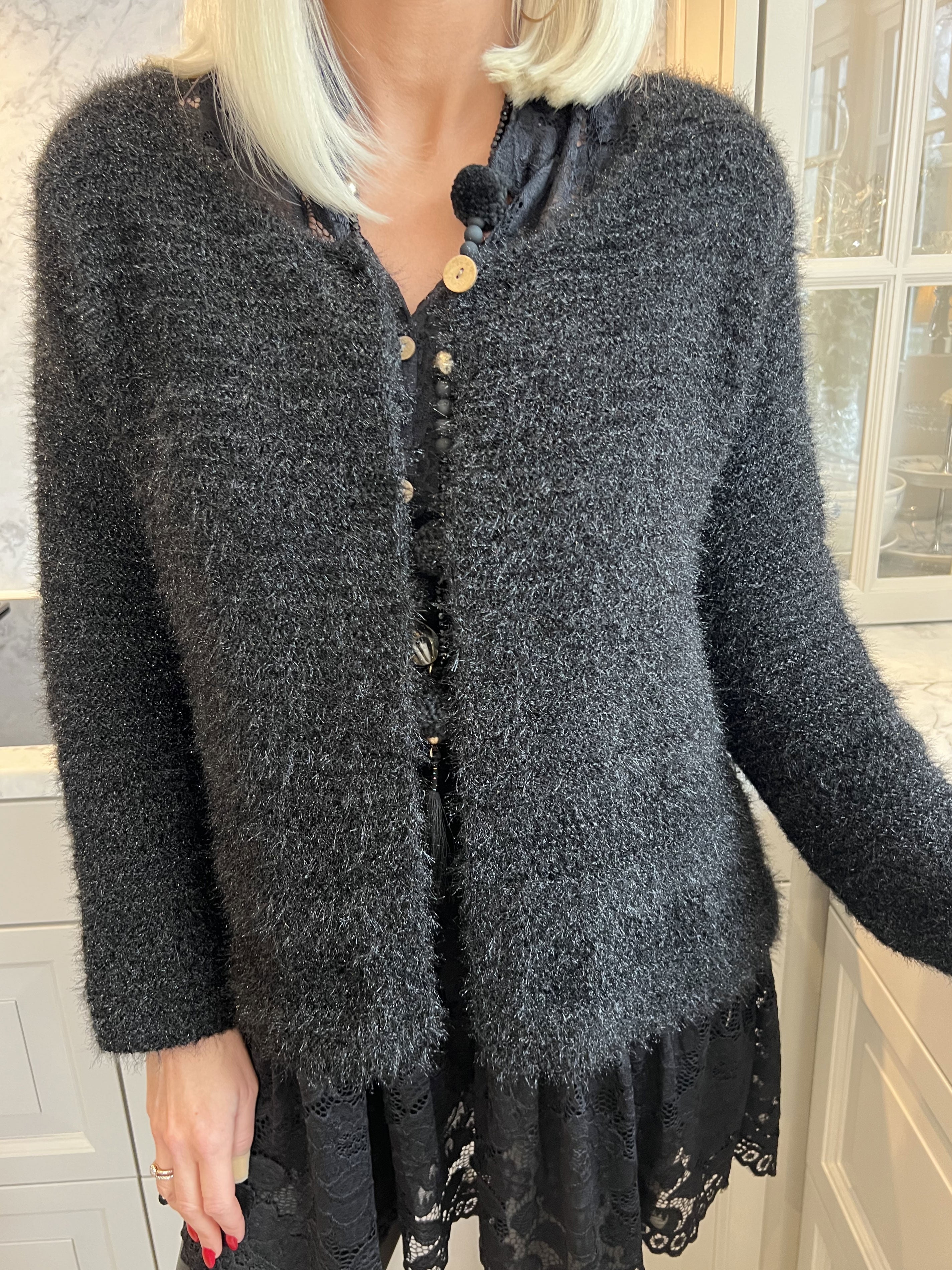 Melly - Blød cardigan med en knap