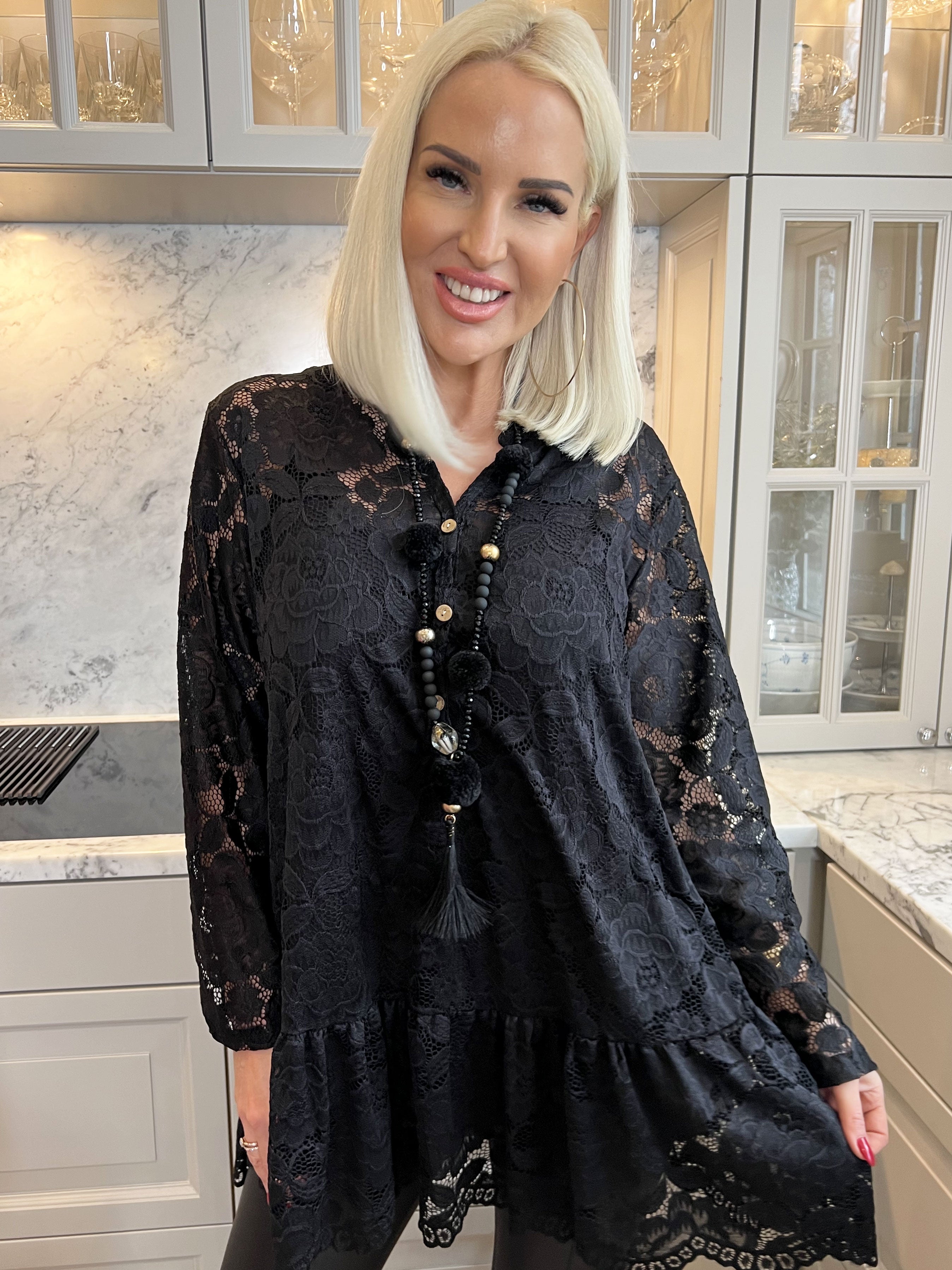 Natalya - Sød og feminin blonde tunika