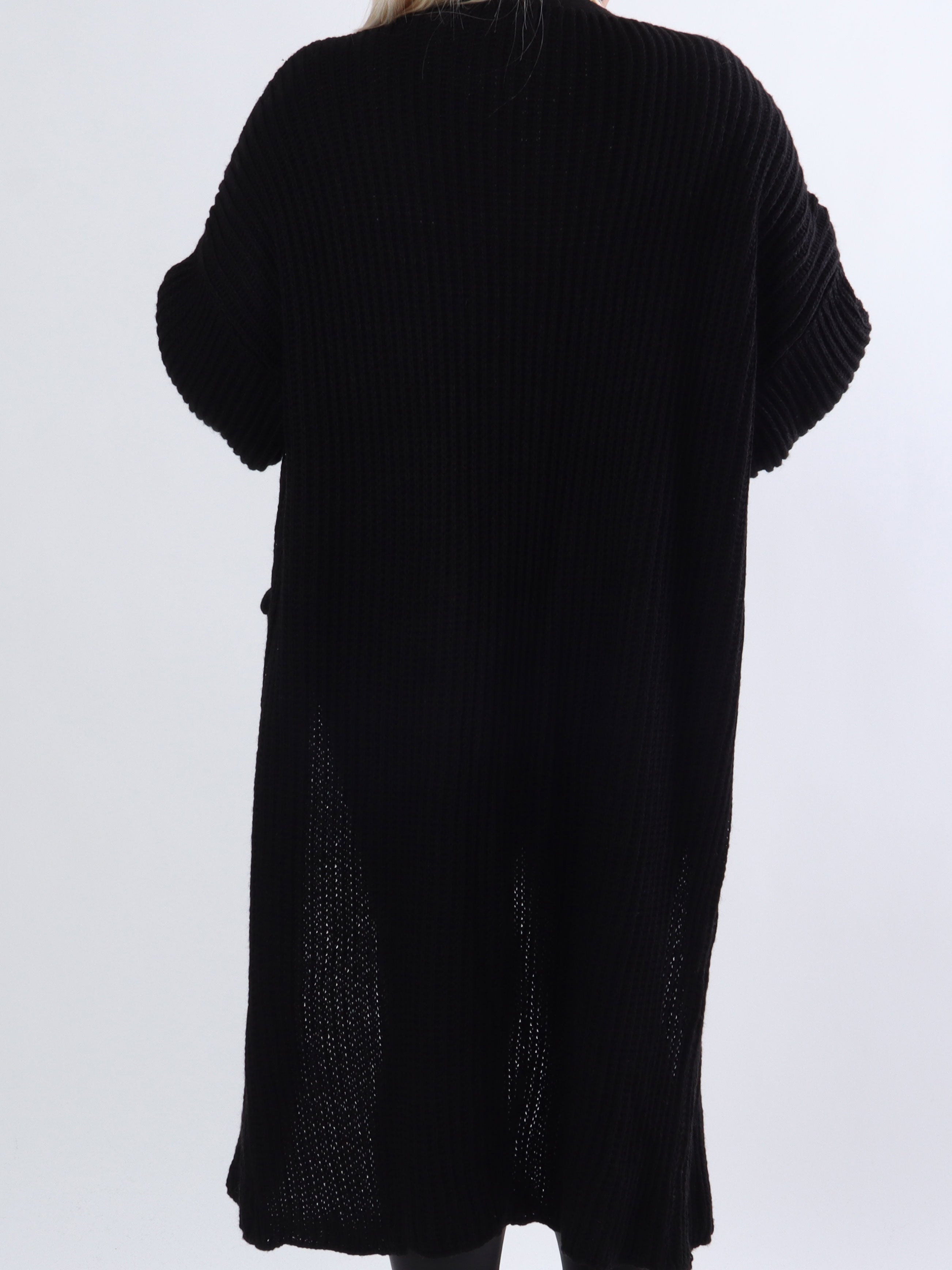 Sally - Plus size strikcardigan med fine ballonærmer