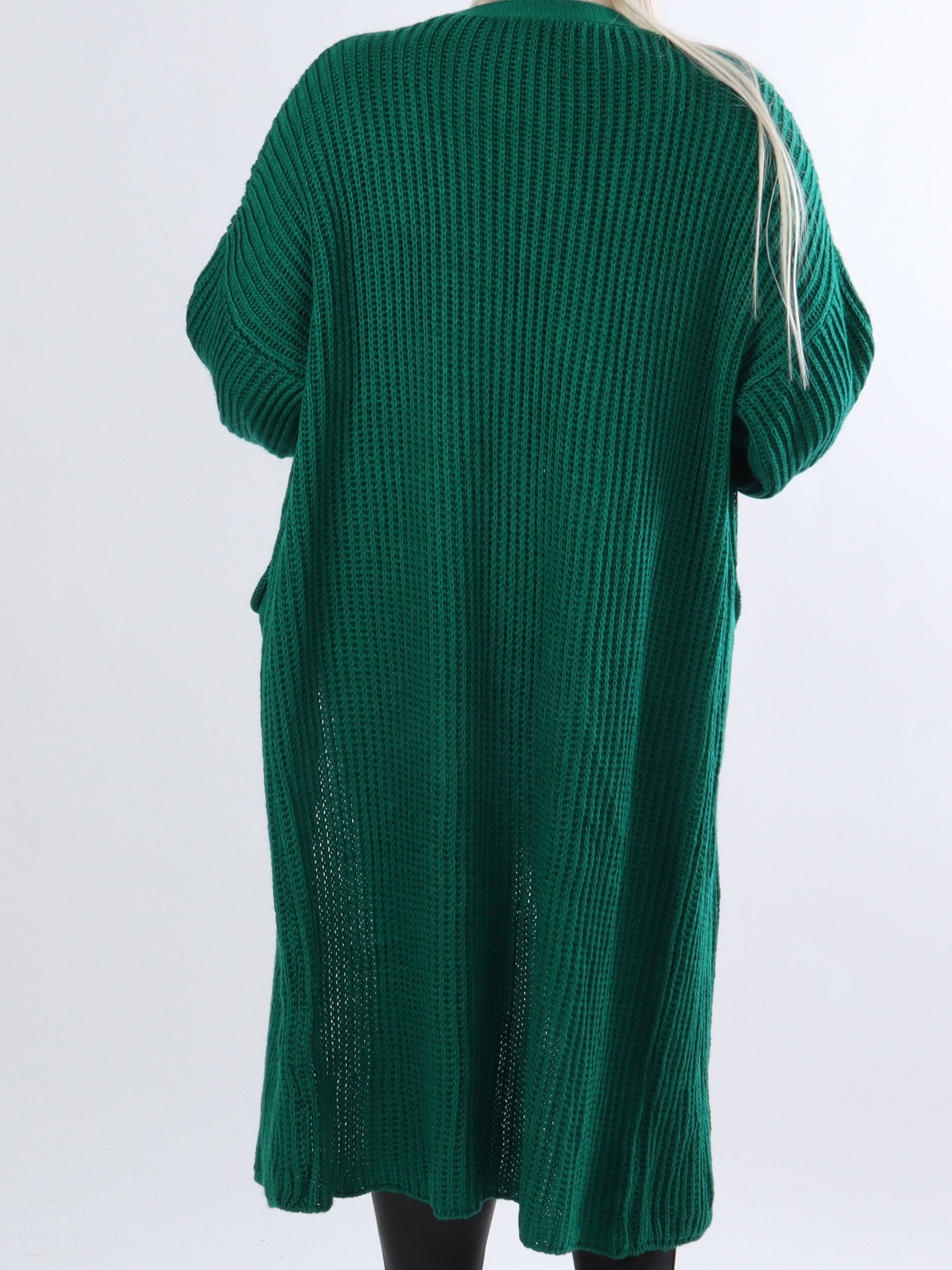 Sally - Plus size strikcardigan med fine ballonærmer