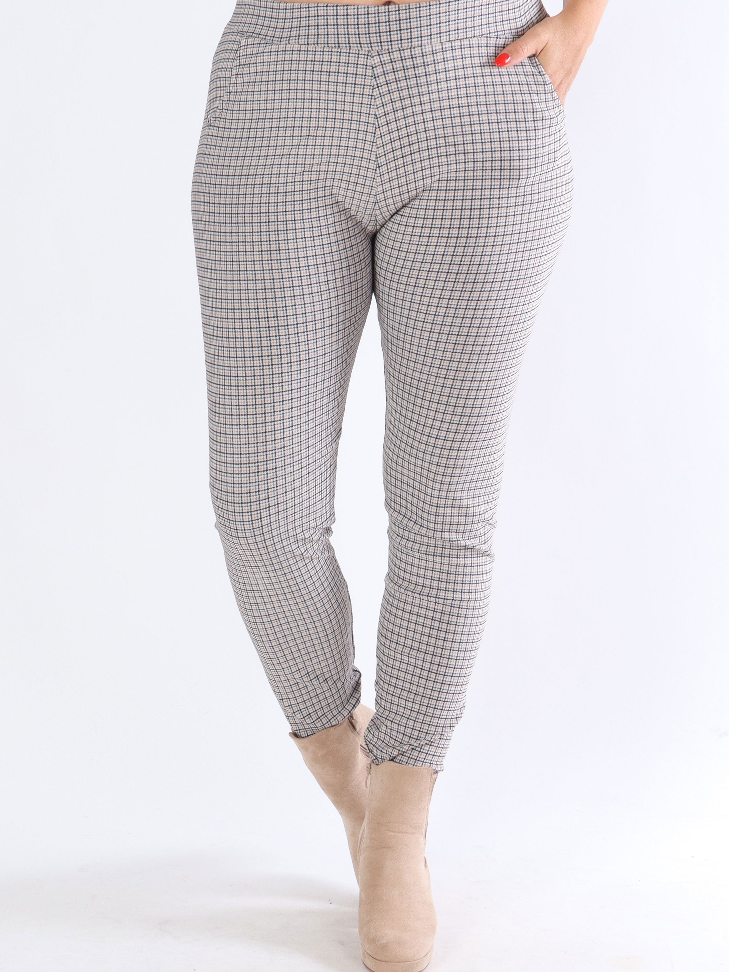 Ally - Mønstret elastiske bukser