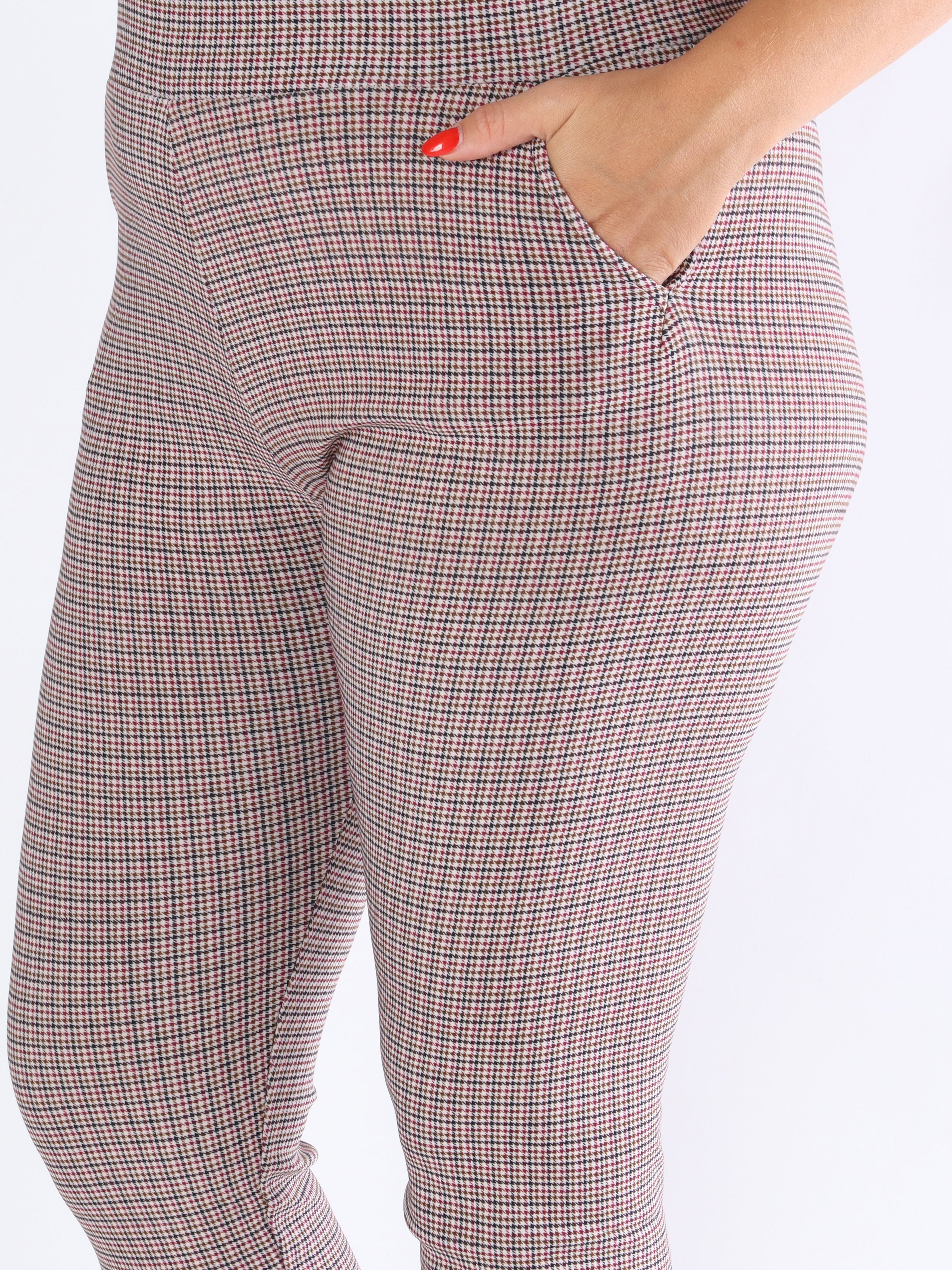 Ally - Mønstret elastiske bukser