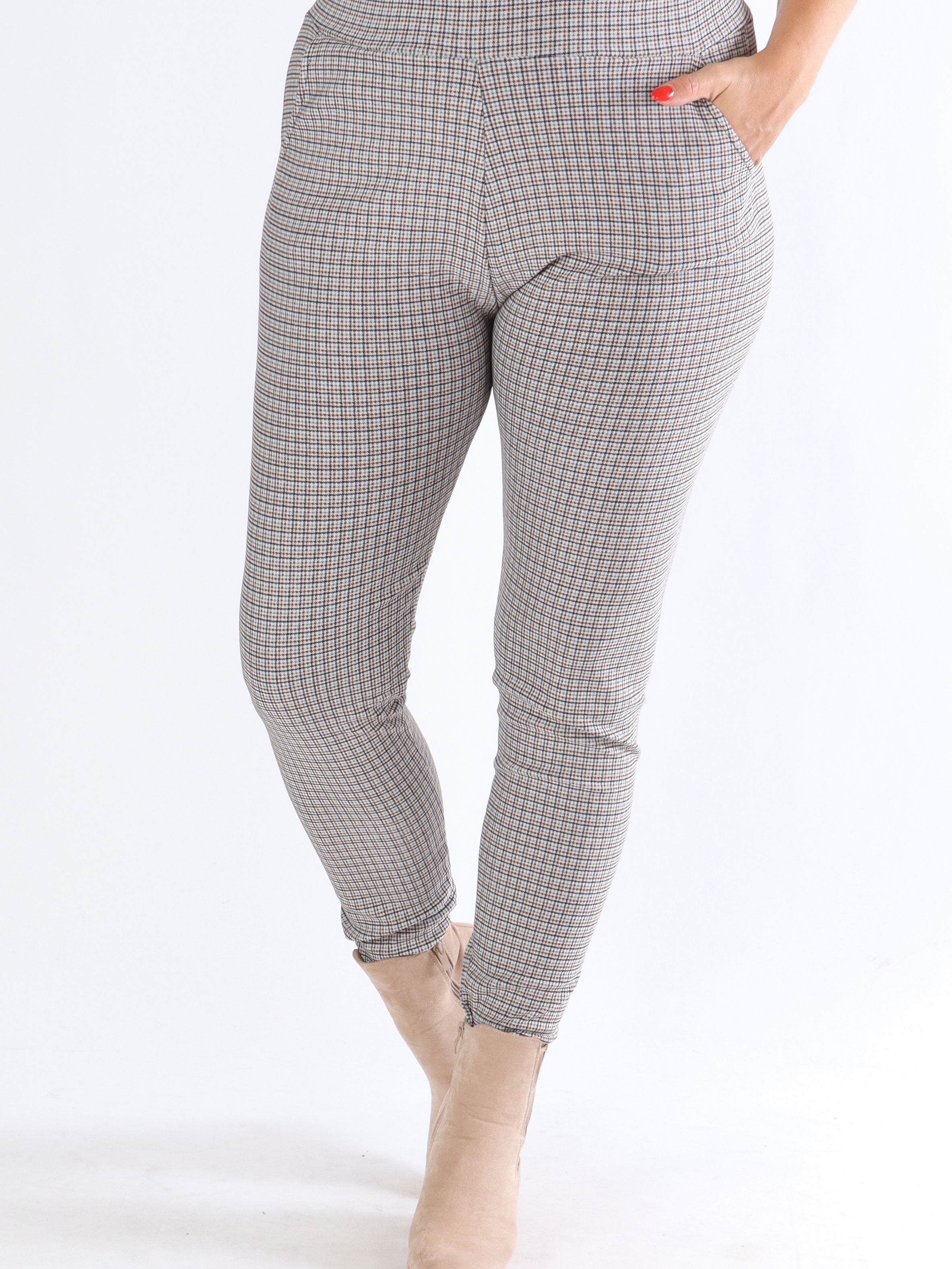 Ally - Mønstret elastiske bukser