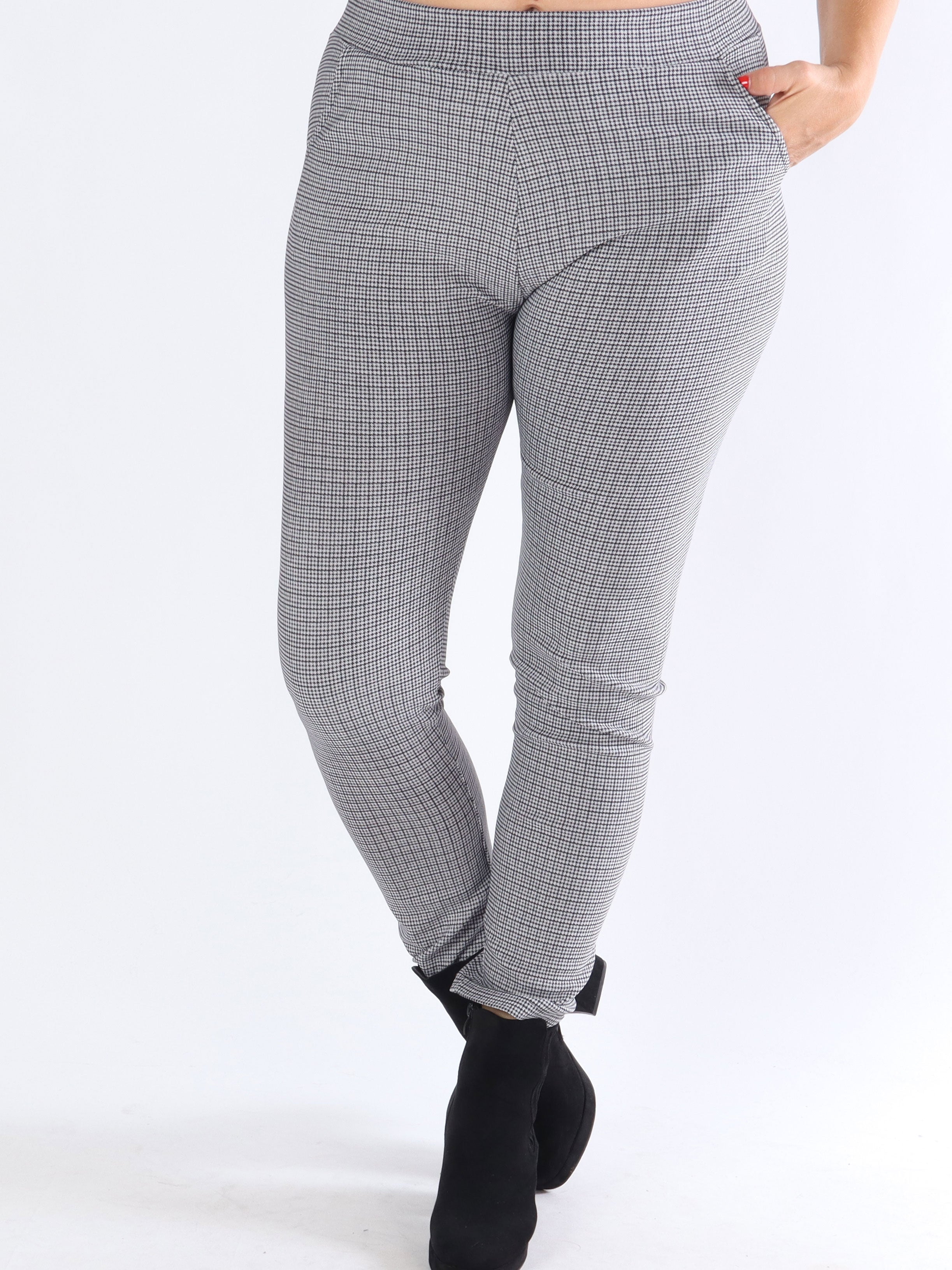 Ally - Mønstret elastiske bukser