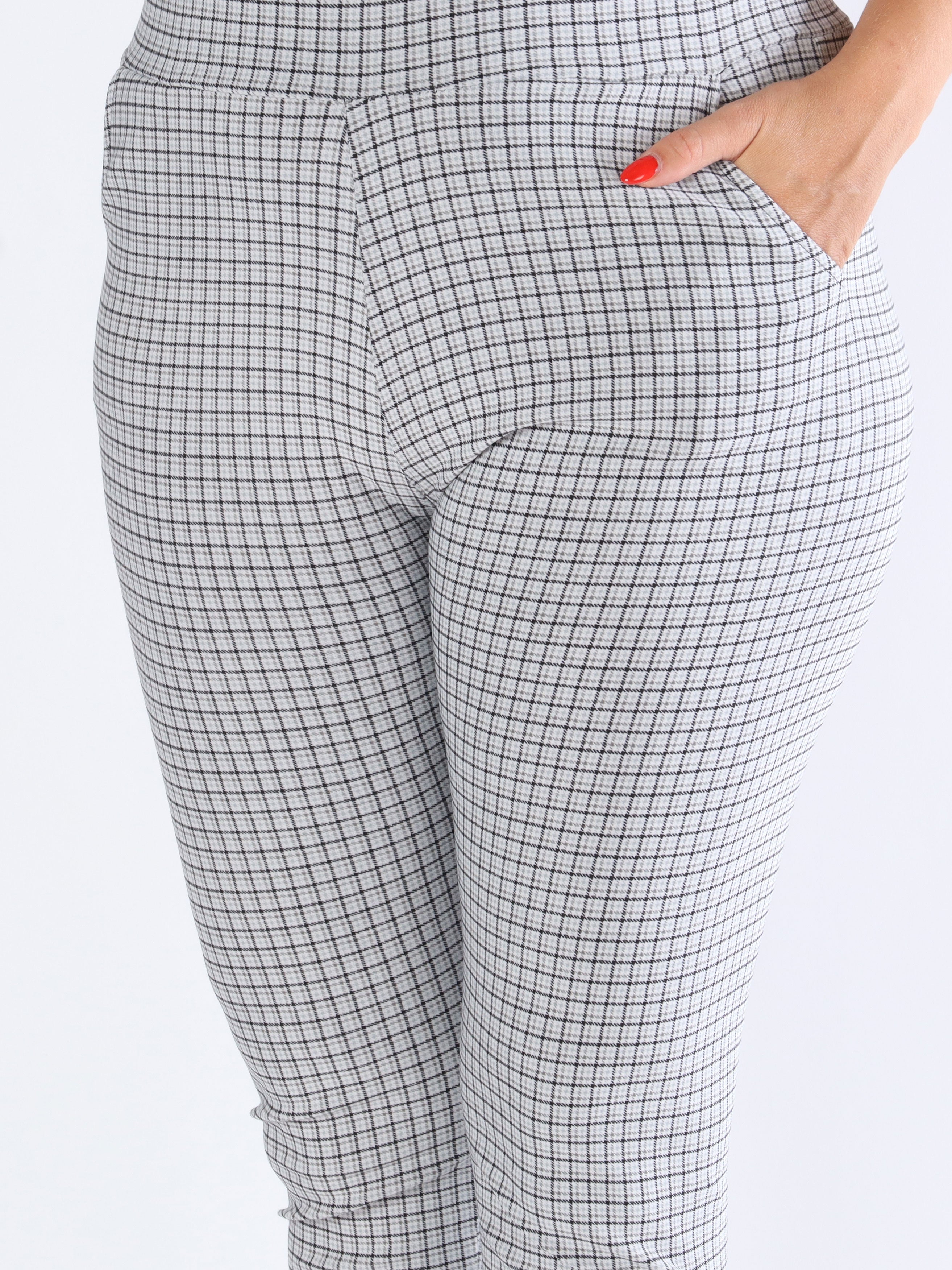 Ally - Mønstret elastiske bukser