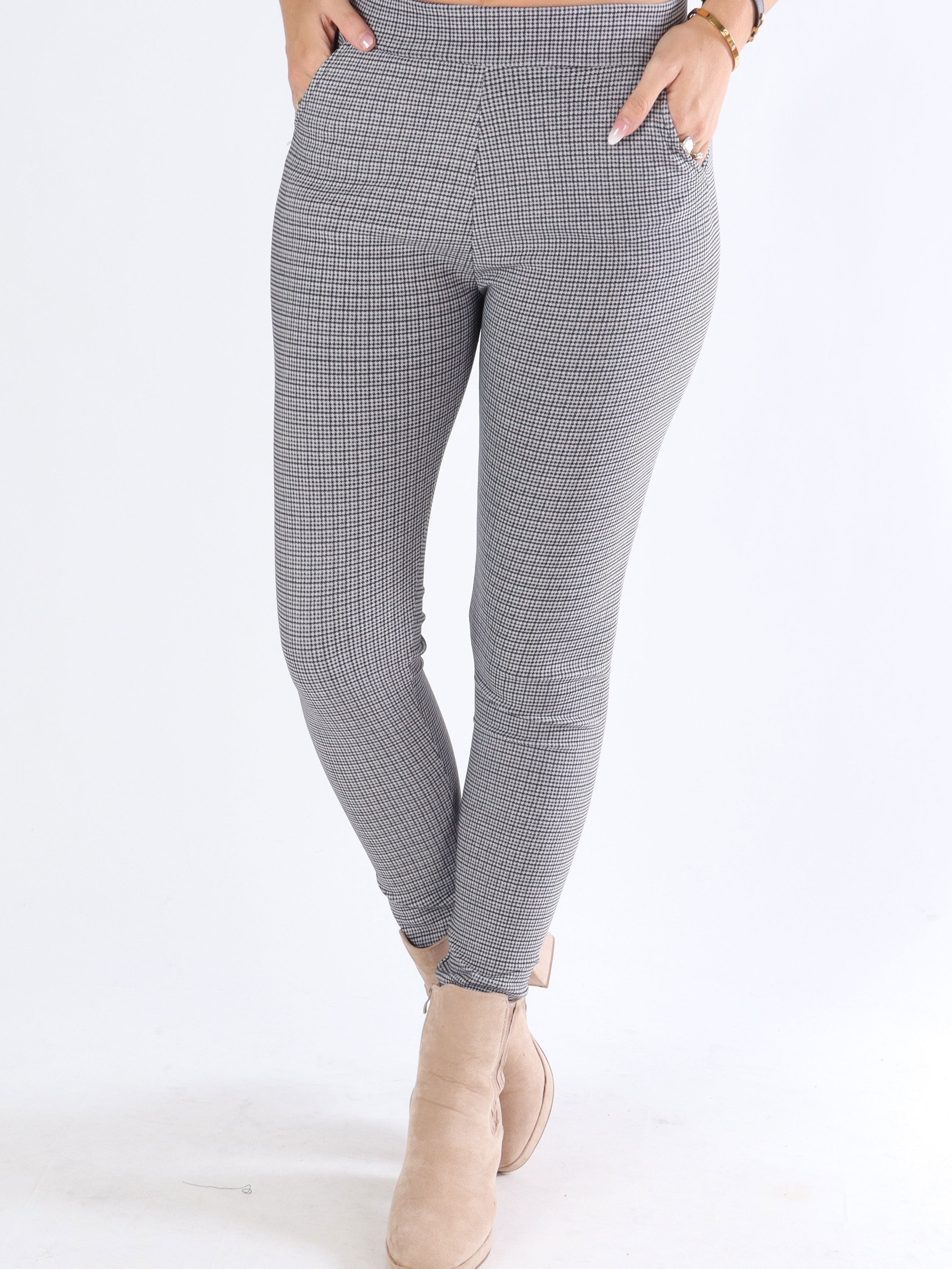 Ally - Mønstret elastiske bukser