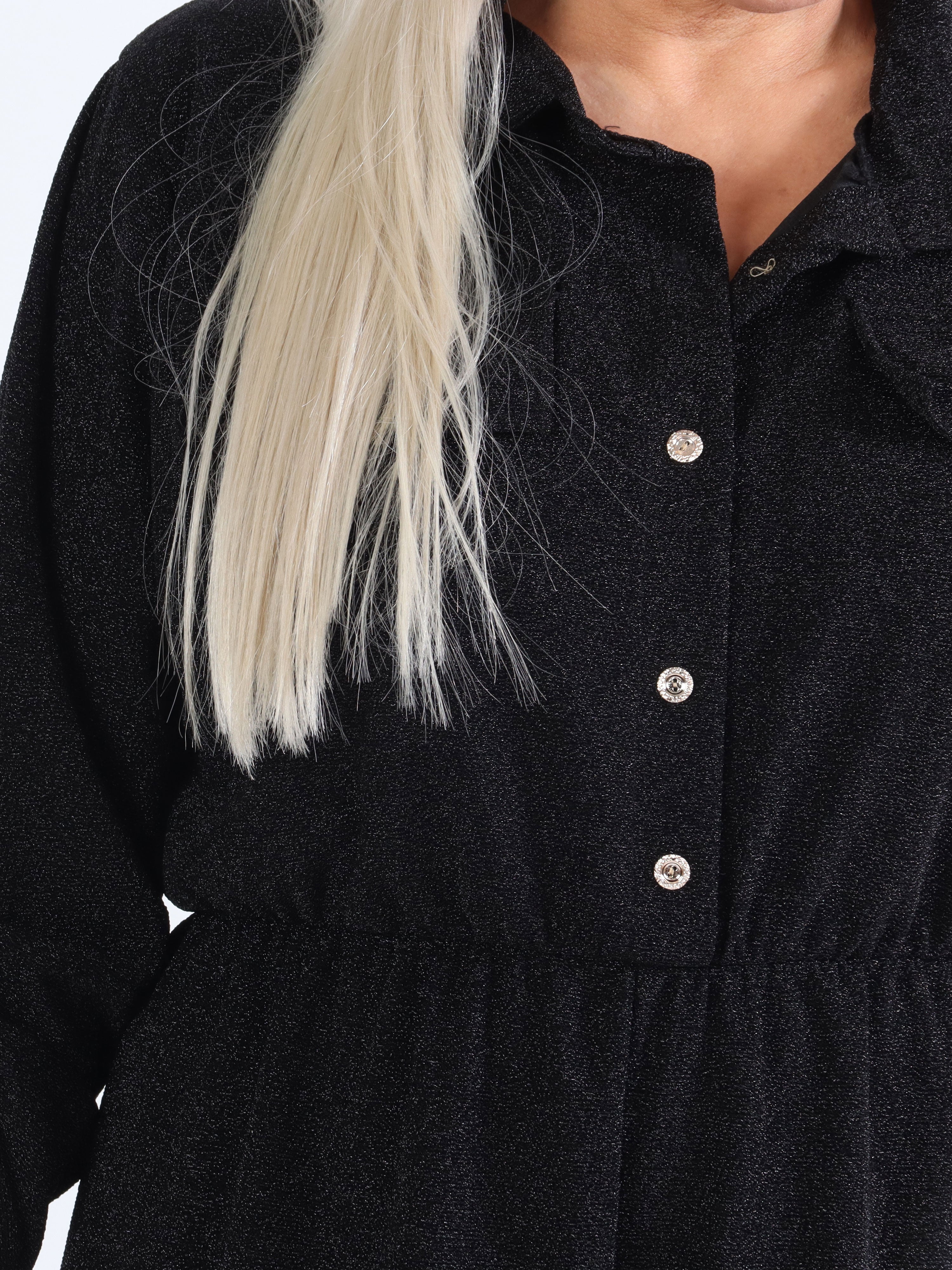 Glitter - Elastisk buksedragt med glimmer